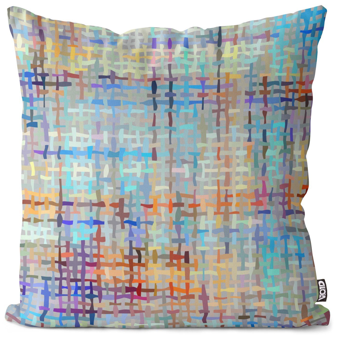 plaid sackleinen nahtlos (1 Sofa-Kissen retro wolle rau flach leinen fliesen kariert Stück), gaze textur Baumwolle muster abstrakt ethnisch Kissenbezug, viereck Stoff VOID