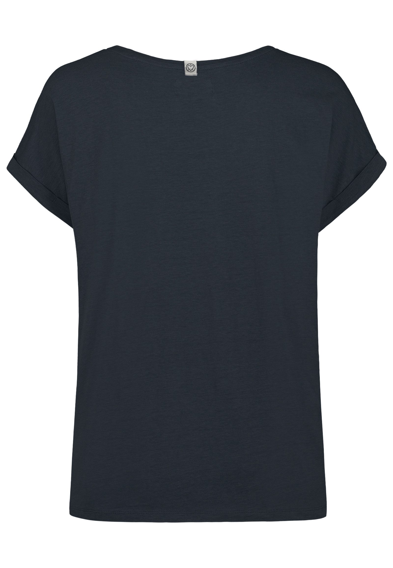 SUBLEVEL T-Shirt Set mit Knopfdetails und Streifenmuster für Damen (2-tlg) Modal nachhaltig Normal Fit Rundhals Kurzarm Einfarbig – Bild 3 von 5
