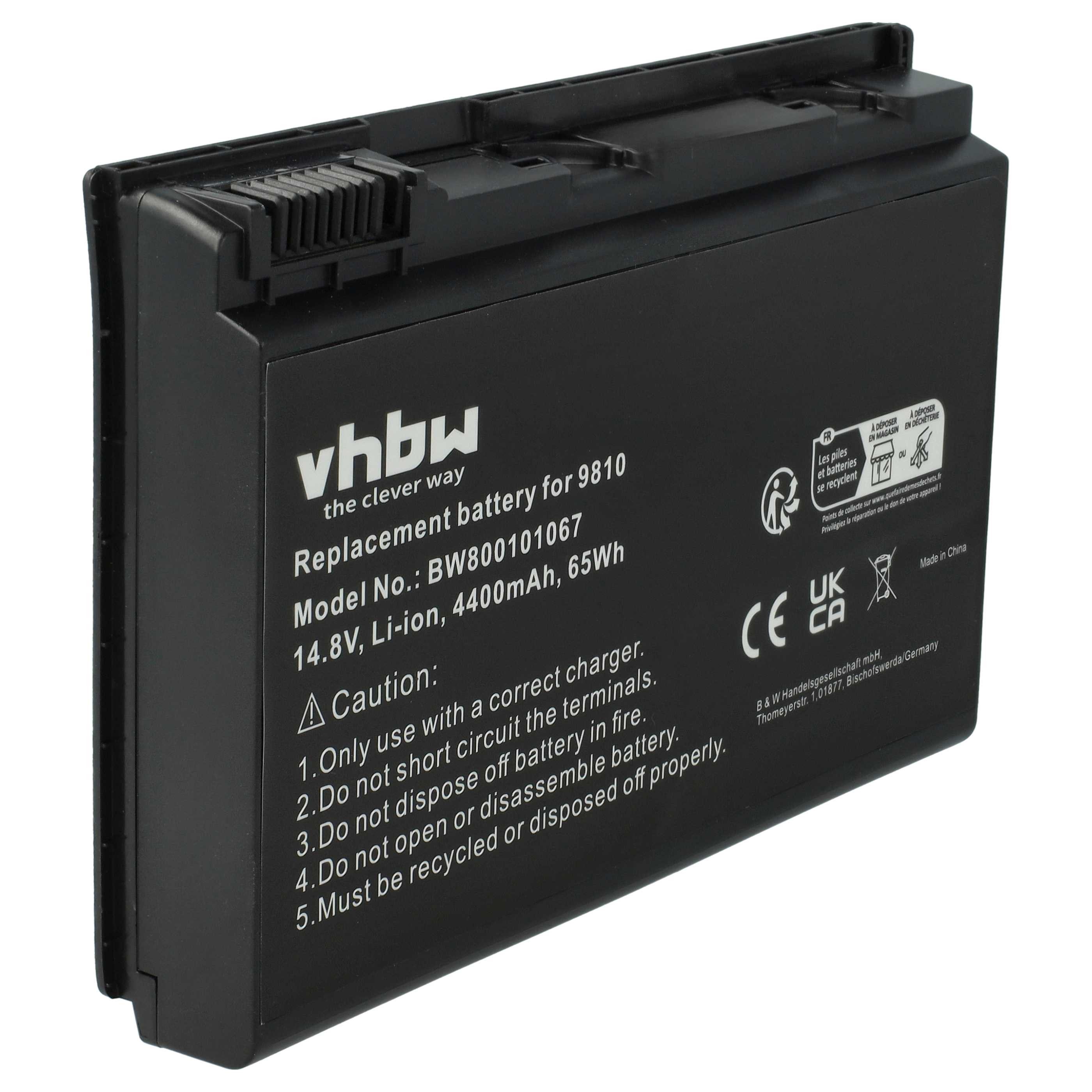 vhbw Akku passend für Acer Extensa 5620G, 7620G, 7420, 7620, 7220, 5620Z, Laptop-Akku Akku Li-Ion 4400 mAh (14,8 V, 1 St), Leistungsfähiger Austausch-Akku für Notebook, Wiederaufladbar, Jede