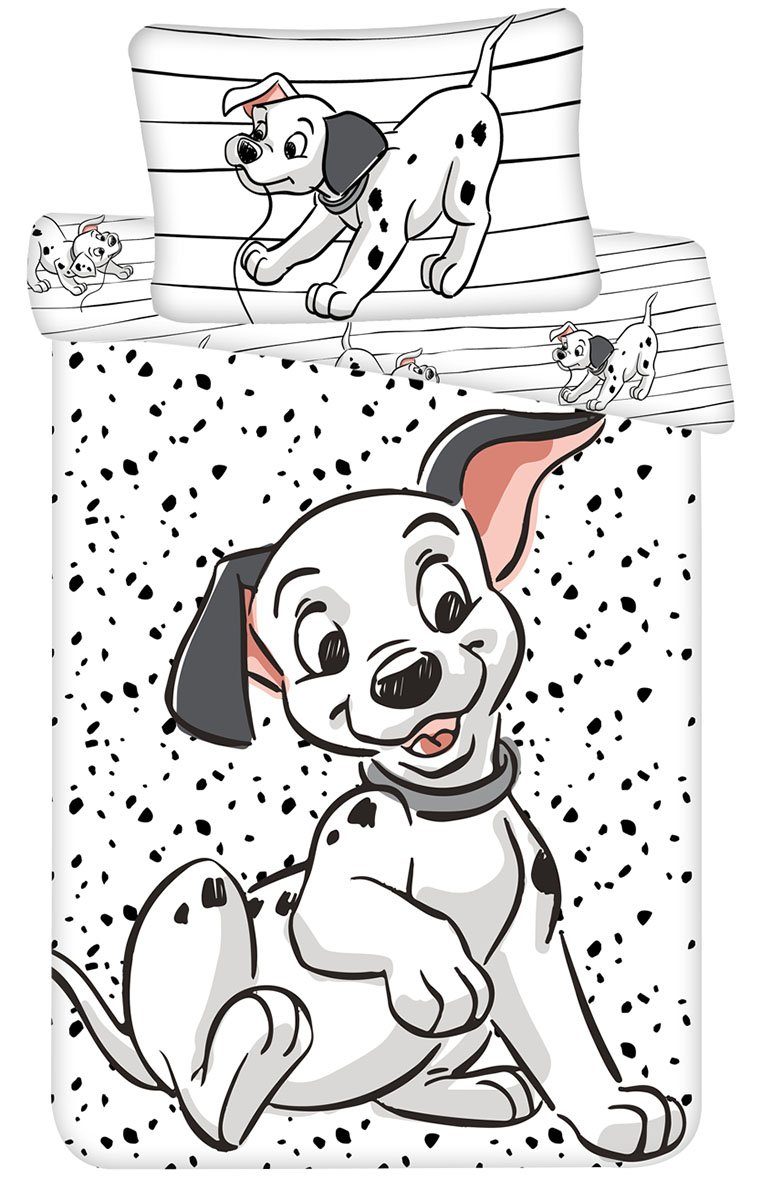 Kinderbettwäsche Disney Kinder Baby Bettwäsche 101 Dalmatiner Hund, Disney, Renforcé, 2 teilig