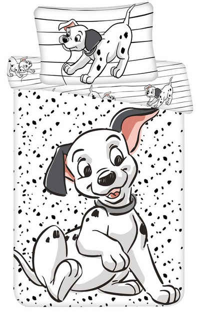 Kinderbettwäsche Disney Kinder Baby Bettwäsche 101 Dalmatiner Hund, Disney, Renforcé, 2 teilig