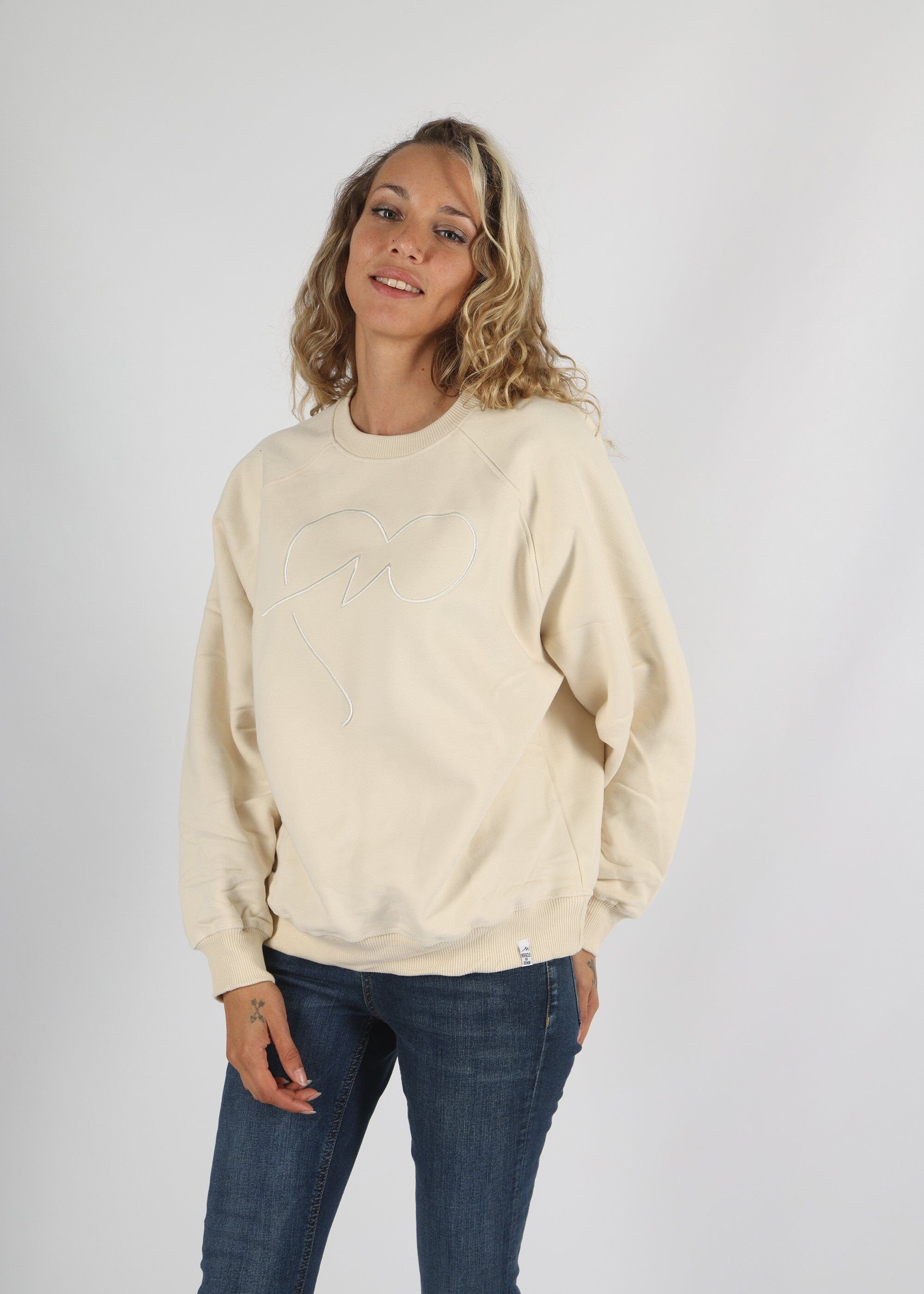 Miracle of Denim Design im Sweatshirt sportlichen Offwhite