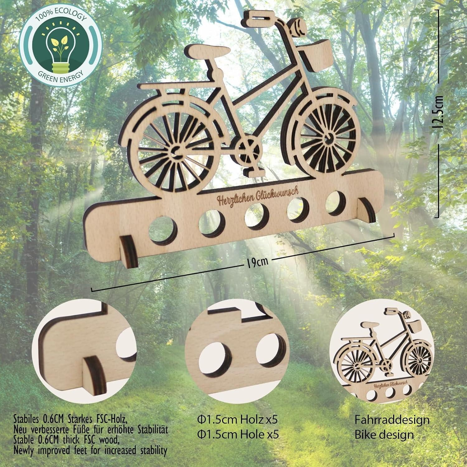 Sugeru Geschenkbox Geldgeschenke Geburtstag Fahrrad Deko Holz Frauen Männer Kasse