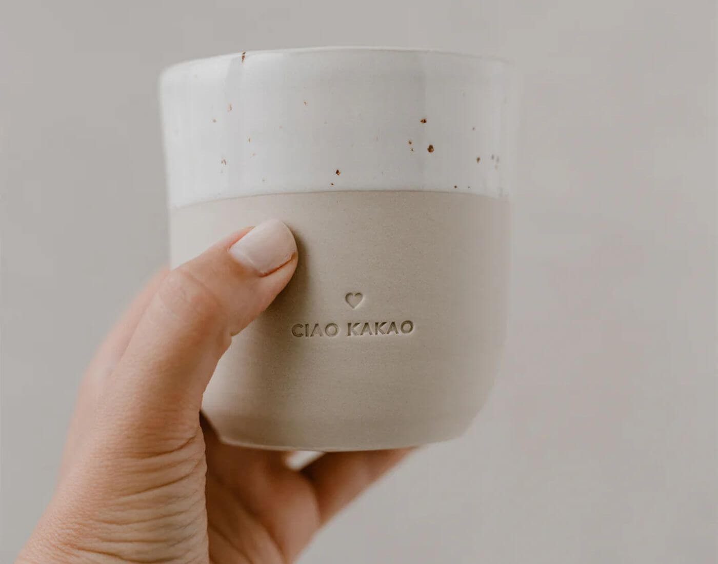 Eulenschnitt Tasse Becher Ciao Kakao