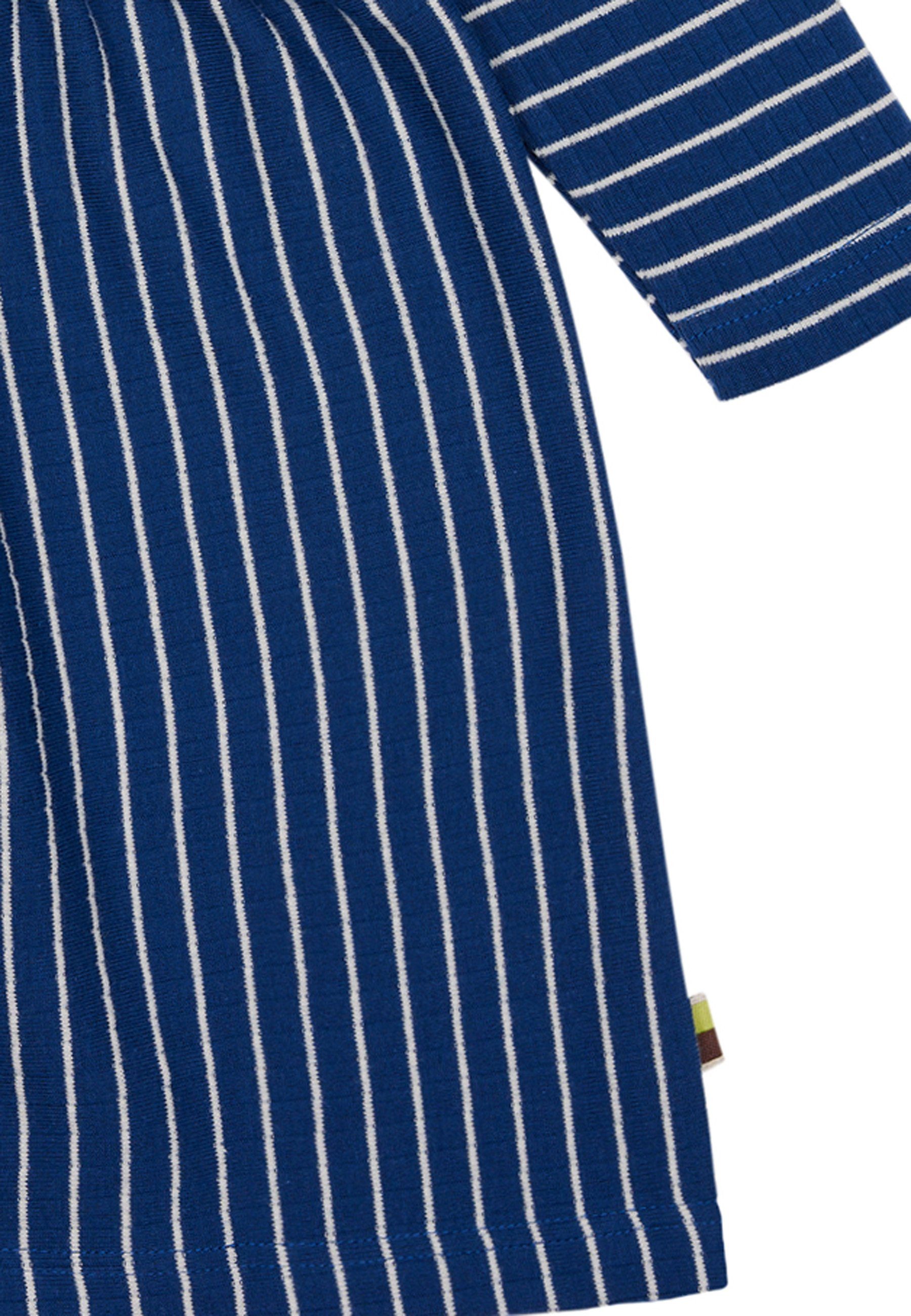 Ringel-Look mit GOTS Bio-Baumwolle proud zertifizierte loud + Ultramarine A-Linien-Kleid