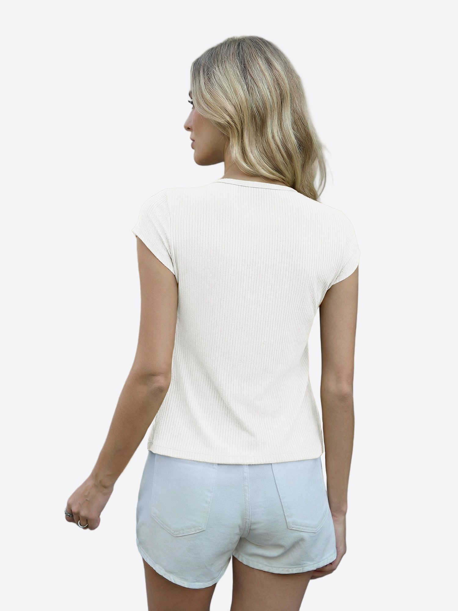 Imily Bela Strickjacke Damen enganliegende Strickbluse mit Knopfleiste (Packung, 1-tlg., 1per-Pack) in Unifarbe