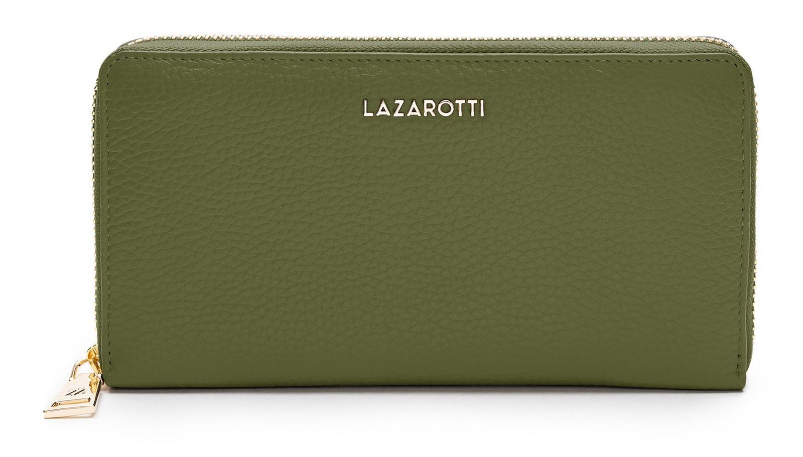 Lazarotti Geldbörse Zip Around Wallet With 16 Card Slots, aus echtem Leder