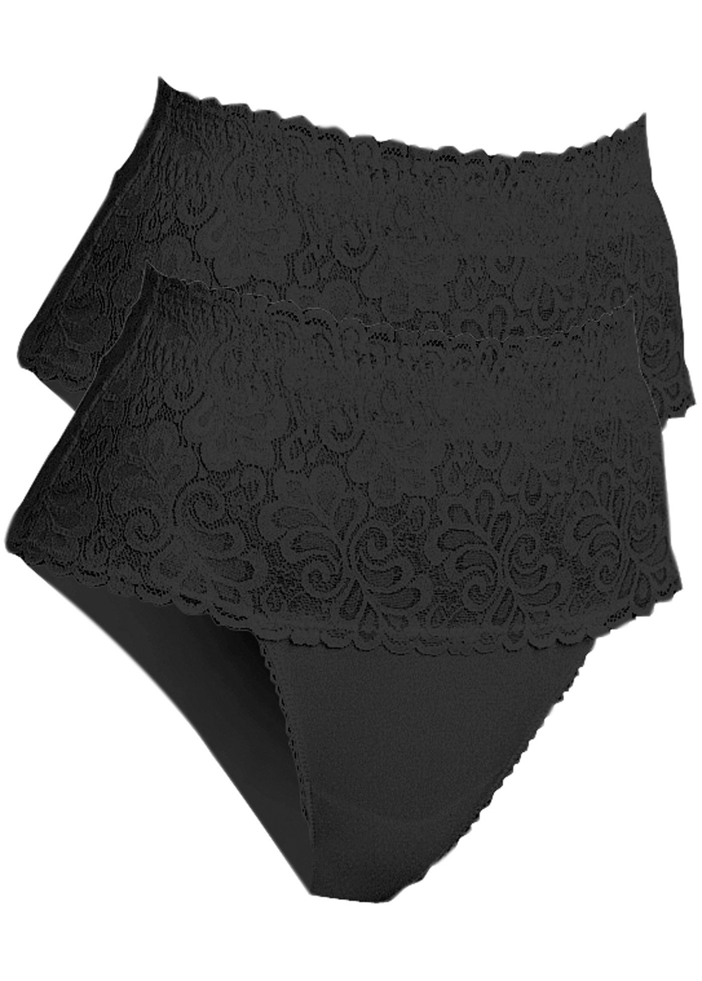 bonprix Shapingslip (Packung, 2-St) mit Spitze, mit Netzfutter, eng anliegende Passform, 2er Pack