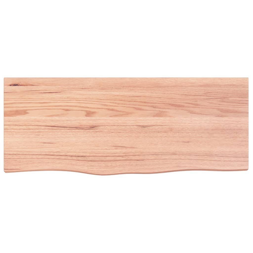 furnicato Tischplatte Hellbraun 100x40x(2-4)cm Massivholz Behandelt Eiche