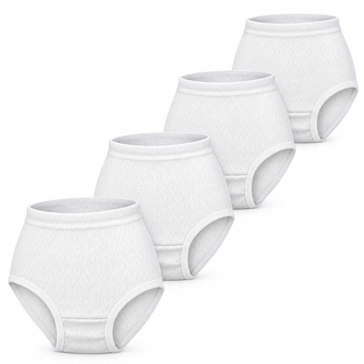 EloModa Taillenslip 4x Damen Slips Unterhosen Unterwäsche Baumwolle, 36/38 56/58 (4-St) 100% Baumwolle, 4er Pack Damen Unterhosen – Bild 2 von 5