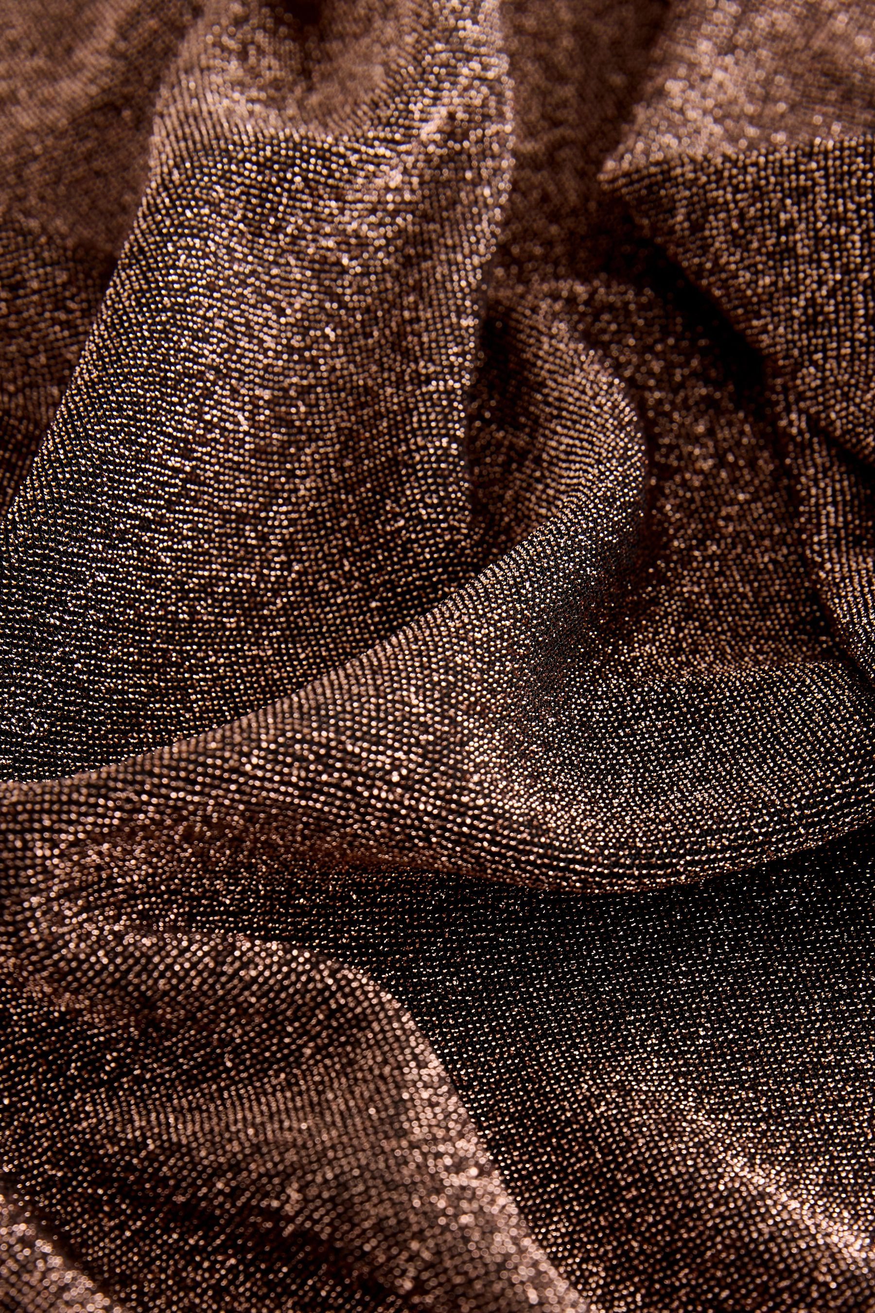 Next Midikleid Glitzerndes, gerafftes, gestuftes Midikleid günstig online kaufen