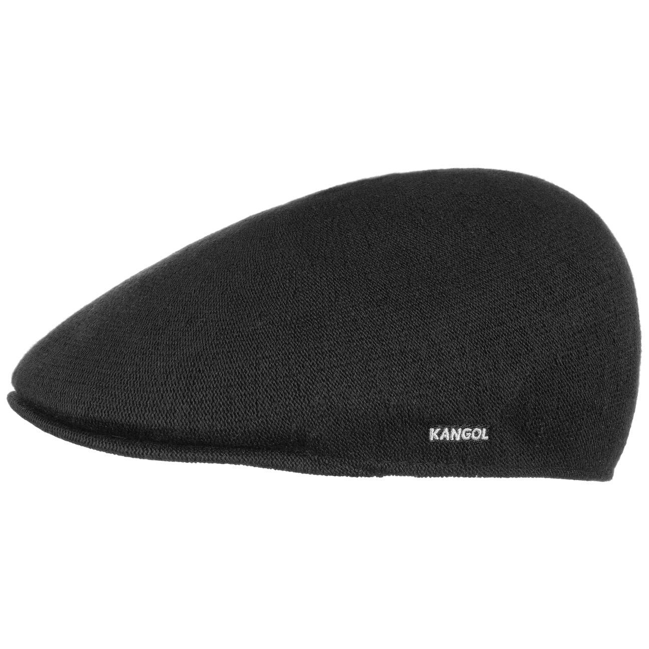 Kangol Flat Cap (1-St) mit schwarz Schnabelmütze Schirm