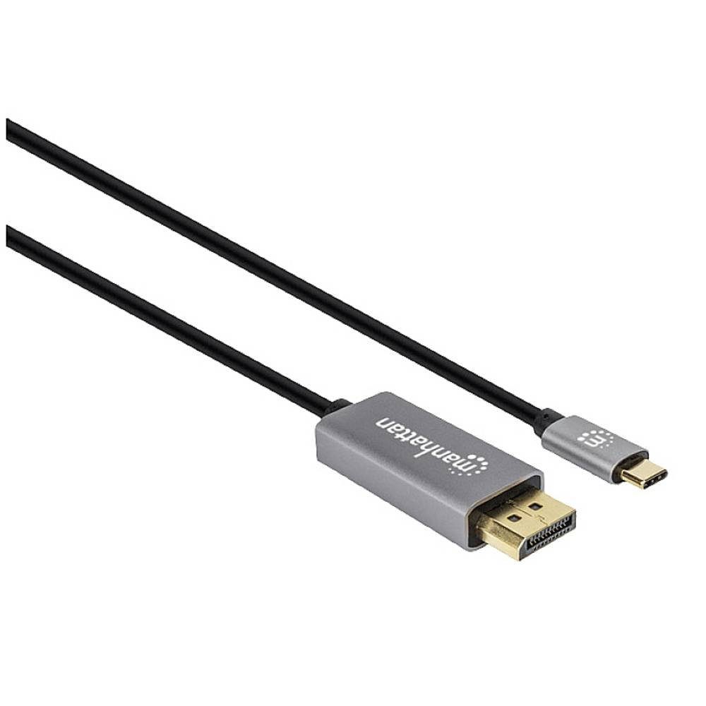 MANHATTAN 8K@60Hz USB-C® auf DisplayPort 1.4 Adapterkabel 354851 HDMI-Kabel, dreifach geschirmt, vergoldete Steckkontakte