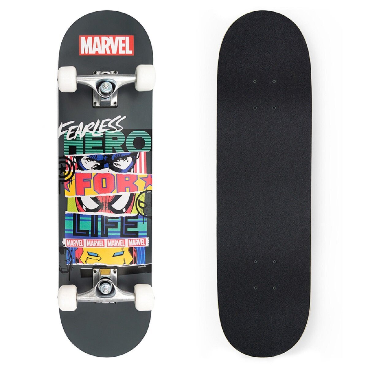 Skateboard Marvel Fearless Skateboard – Robustes Holzboard für Kinder