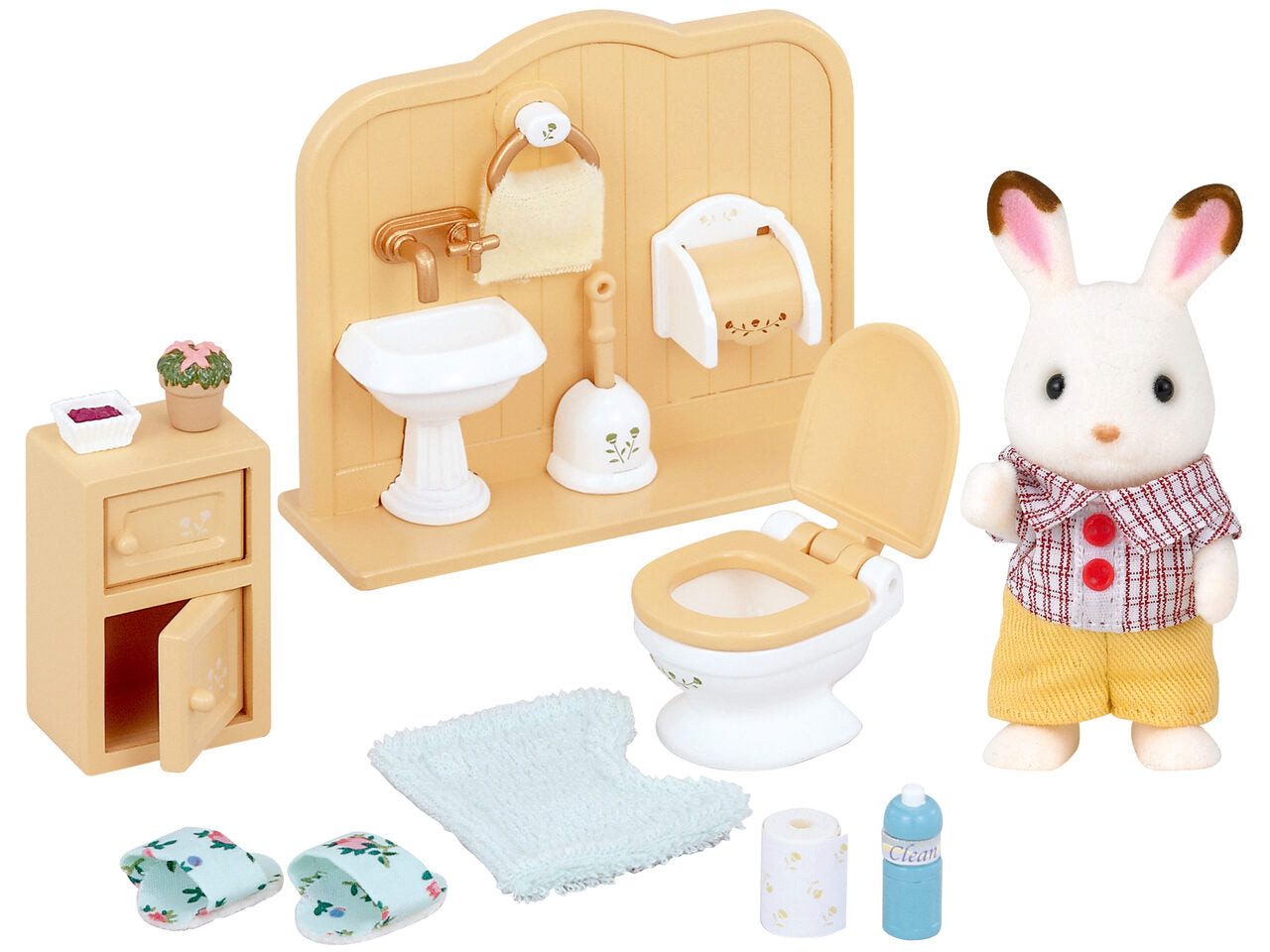 Sylvanian Families Puppenhausmöbel Sylvanian Families 5015 Schokoladenhasen Bruder mit Waschraum