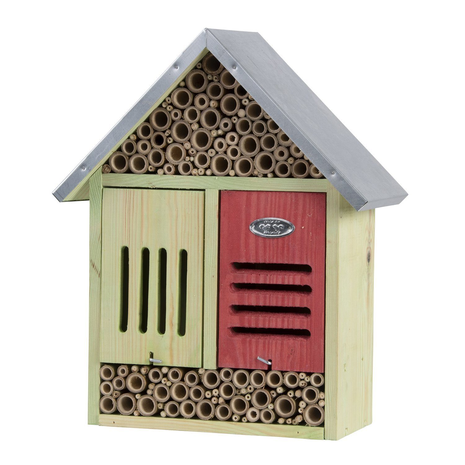 esschert design Insektenhotel Insektenhotel XL Holz für Bienen, Marienkäfer & Schmetterlinge, (1 XL Insektenhotel)