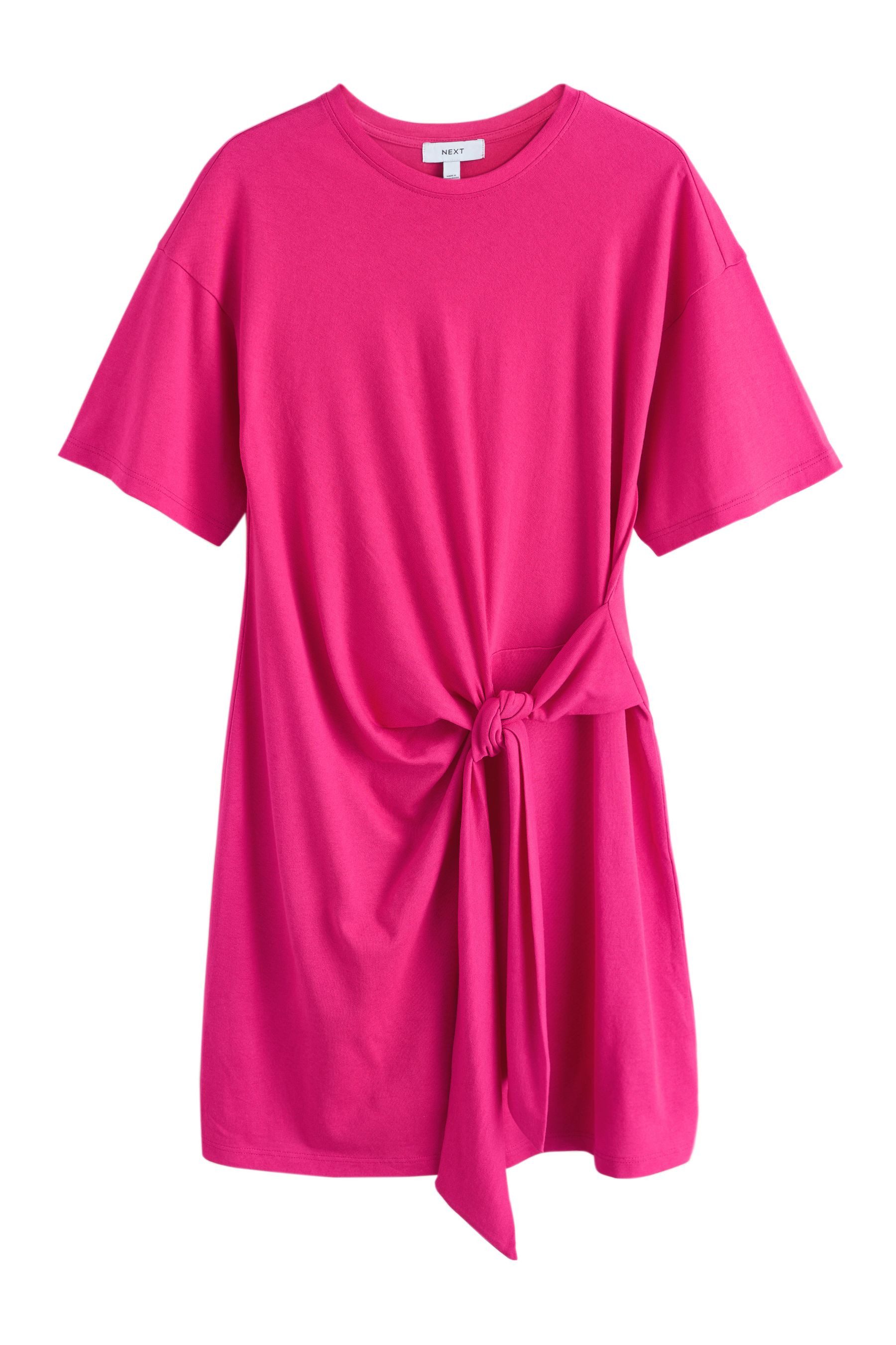 Next Shirtkleid Mini-T-Shirt-Kleid mit Bindegürtel (1-tlg)