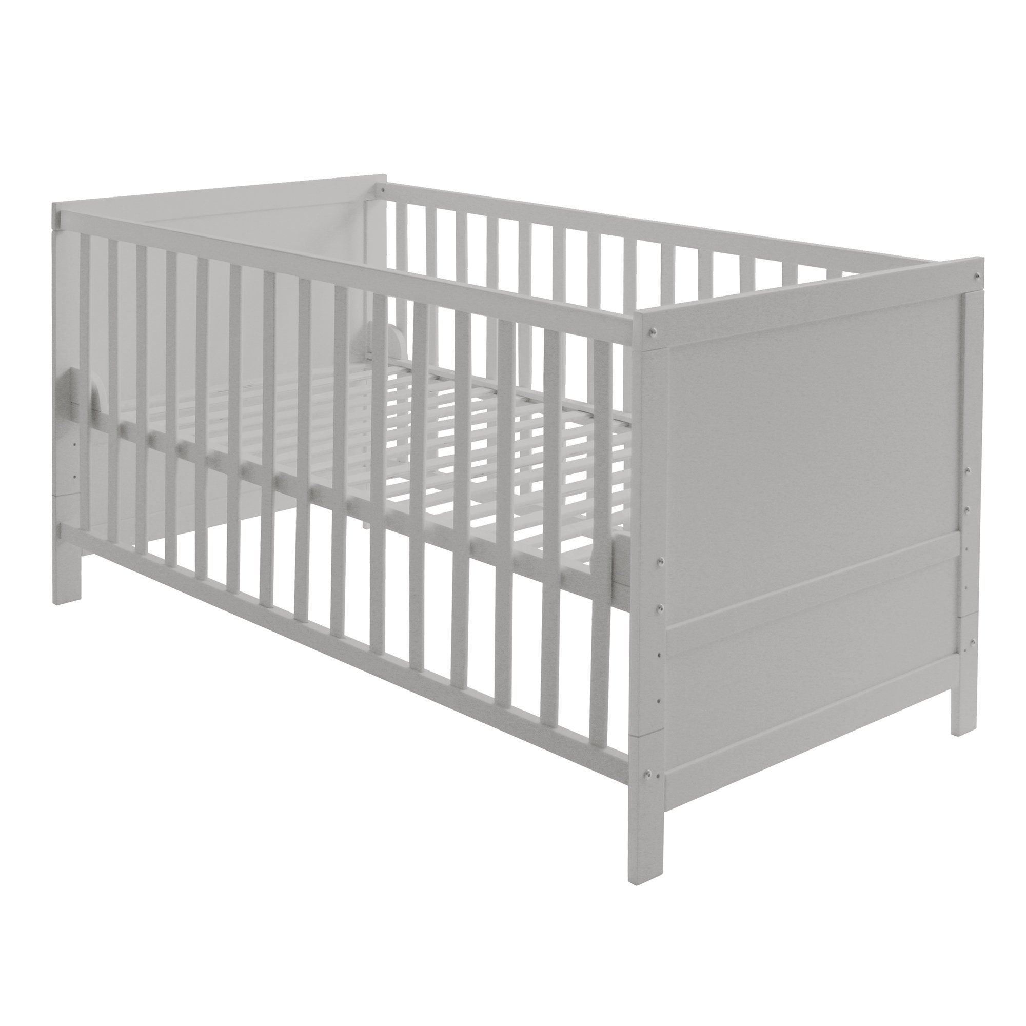 taupe Kinderbett umbaubar höhenverstellbar, Juniorbett Gitterbett, roba® zum