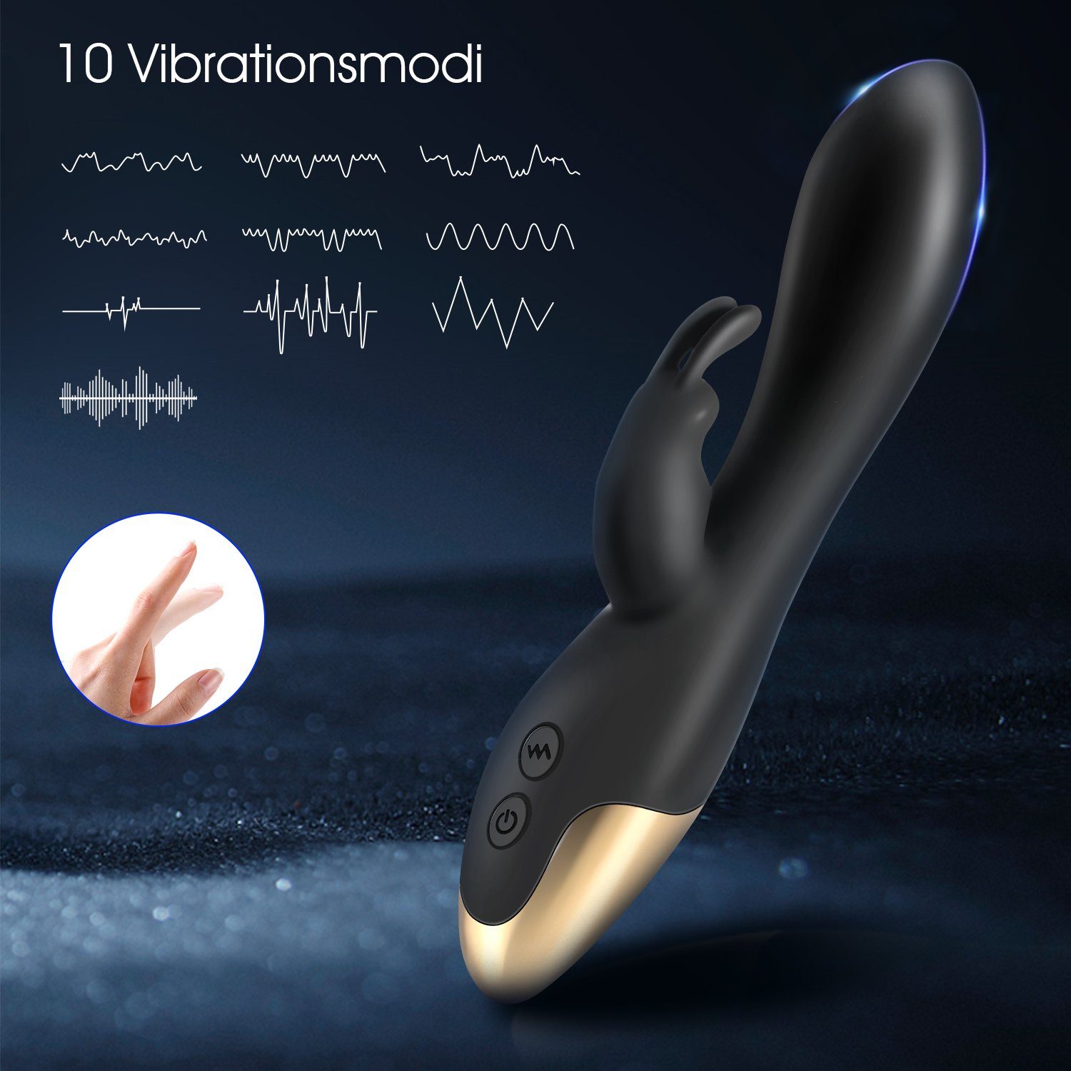mit Vibrator Dildo Vibration frauen Design,Silikon 2 für G-Punkt Modi, Motoren,Ergonomisches 10 Rabbit Vibrator mit Klitoris paare Leise LOVONLIVE und für