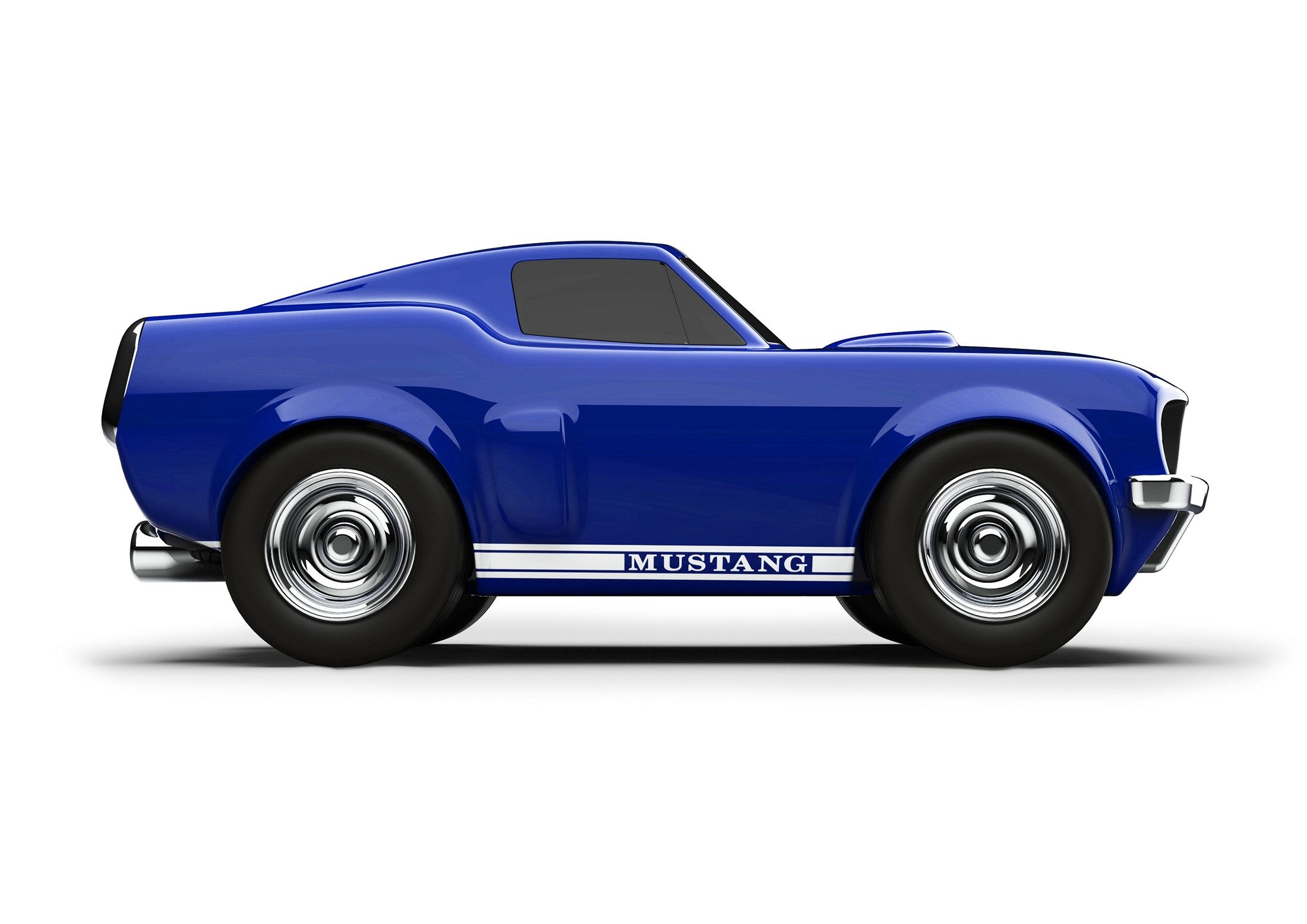 Baghera Modellauto Baghera Modellauto Rennwagen Ford Mustang blau 19x9,5x7,5cm - ab 3 J, (1-tlg., Offizielles Lizenzprodukt)
