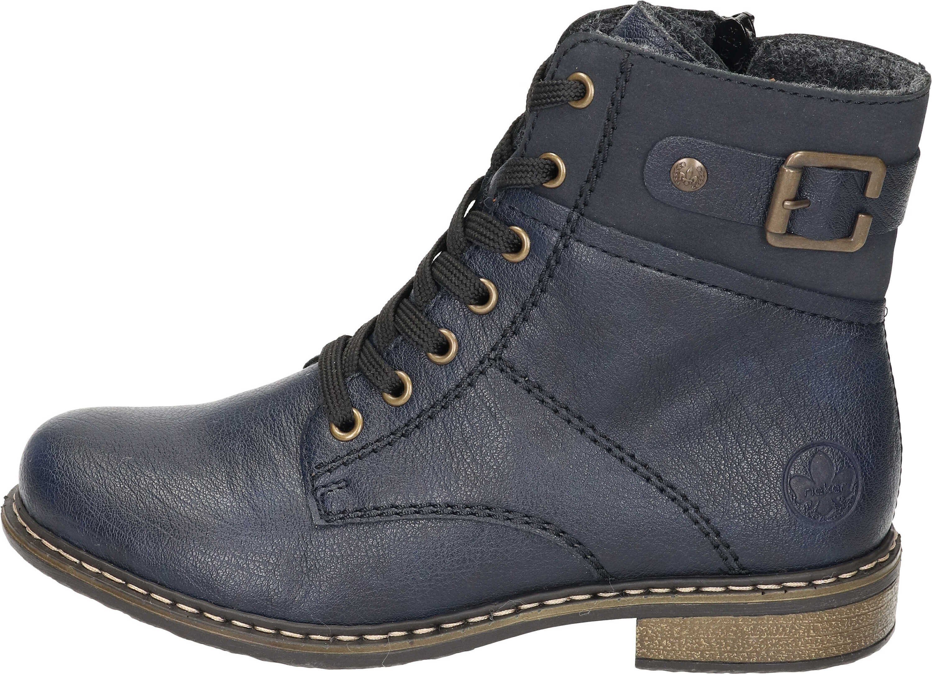 Rieker Stiefeletten Schnürstiefelette aus strapazierfähigem Synthetik günstig online kaufen