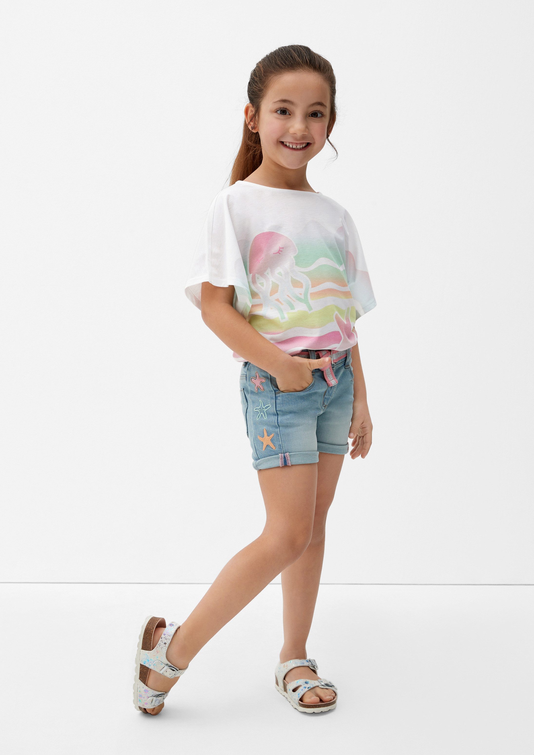 s.Oliver Kurzarmshirt T-Shirt Jerseyshirt im Loose Fit
