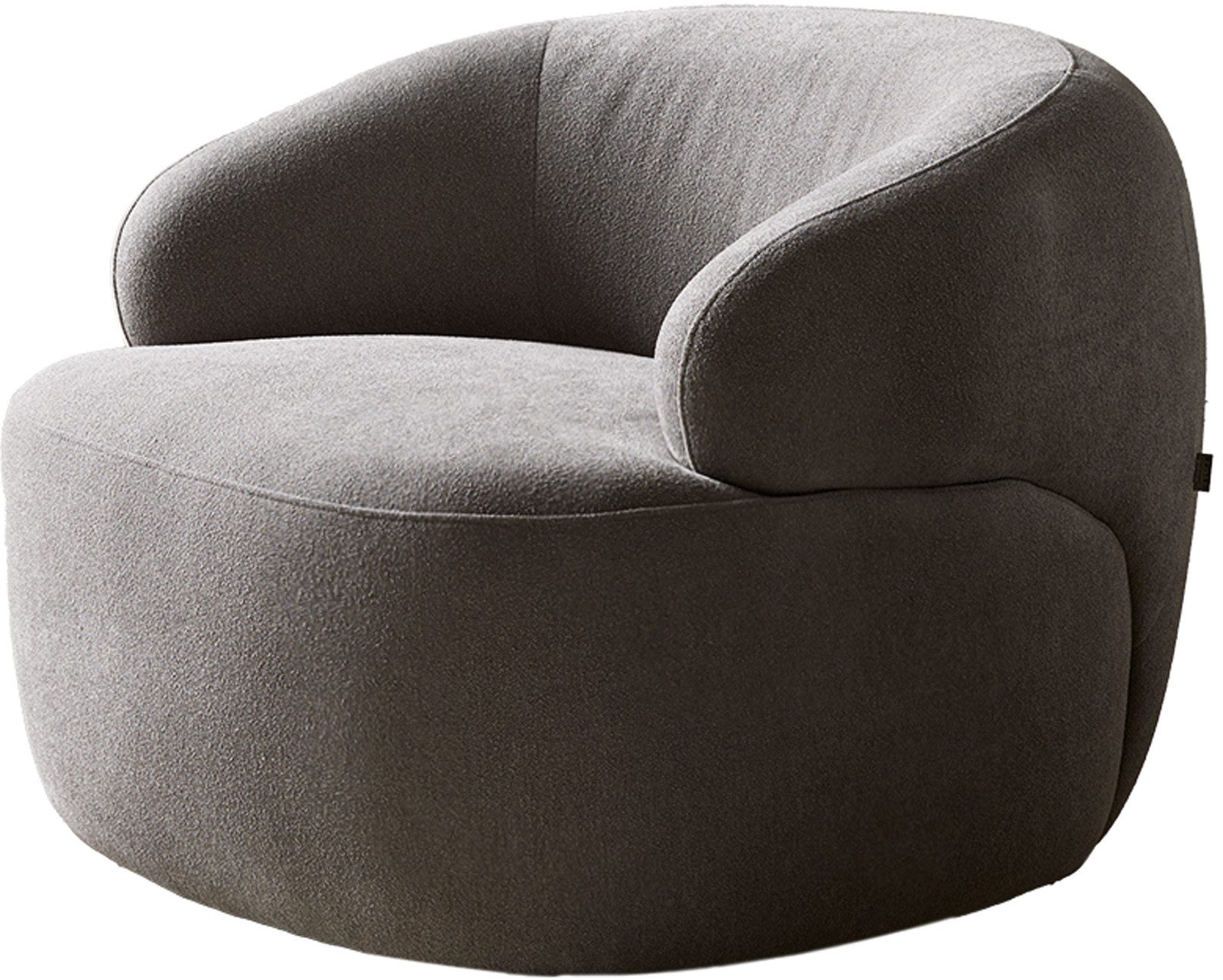 DELIFE Cocktailsessel Nova, Strukturstoff Soft Grau 88x88 cm Loungesessel