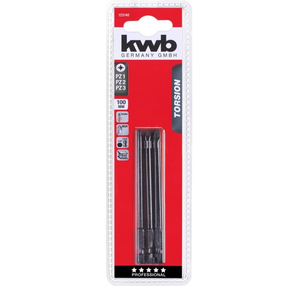 Thumbnail - kwb Bit-Set TORSION Bit Set, 100 mm