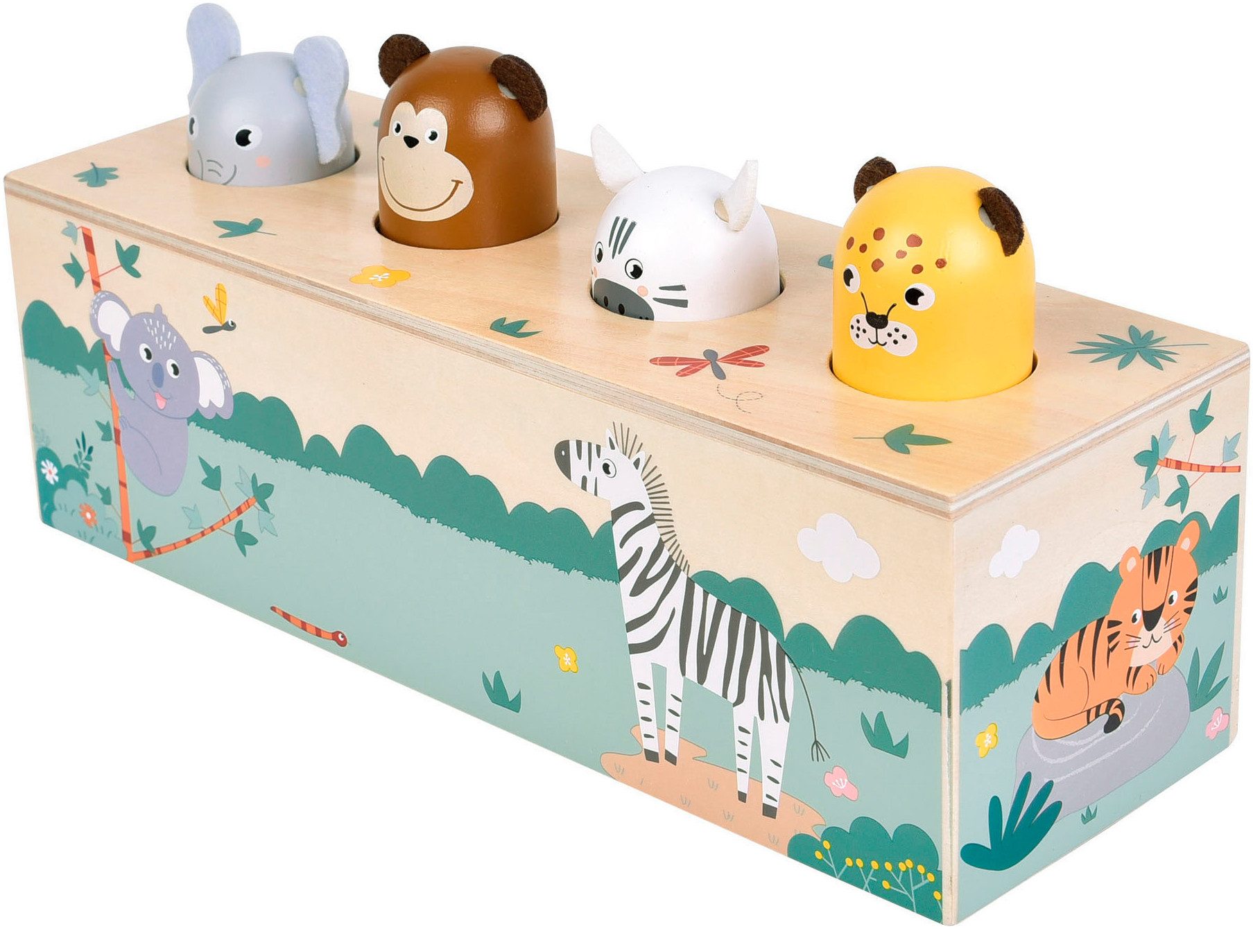 Small Foot Spielzeug-Musikinstrument Drückspiel Tierlaute Safari