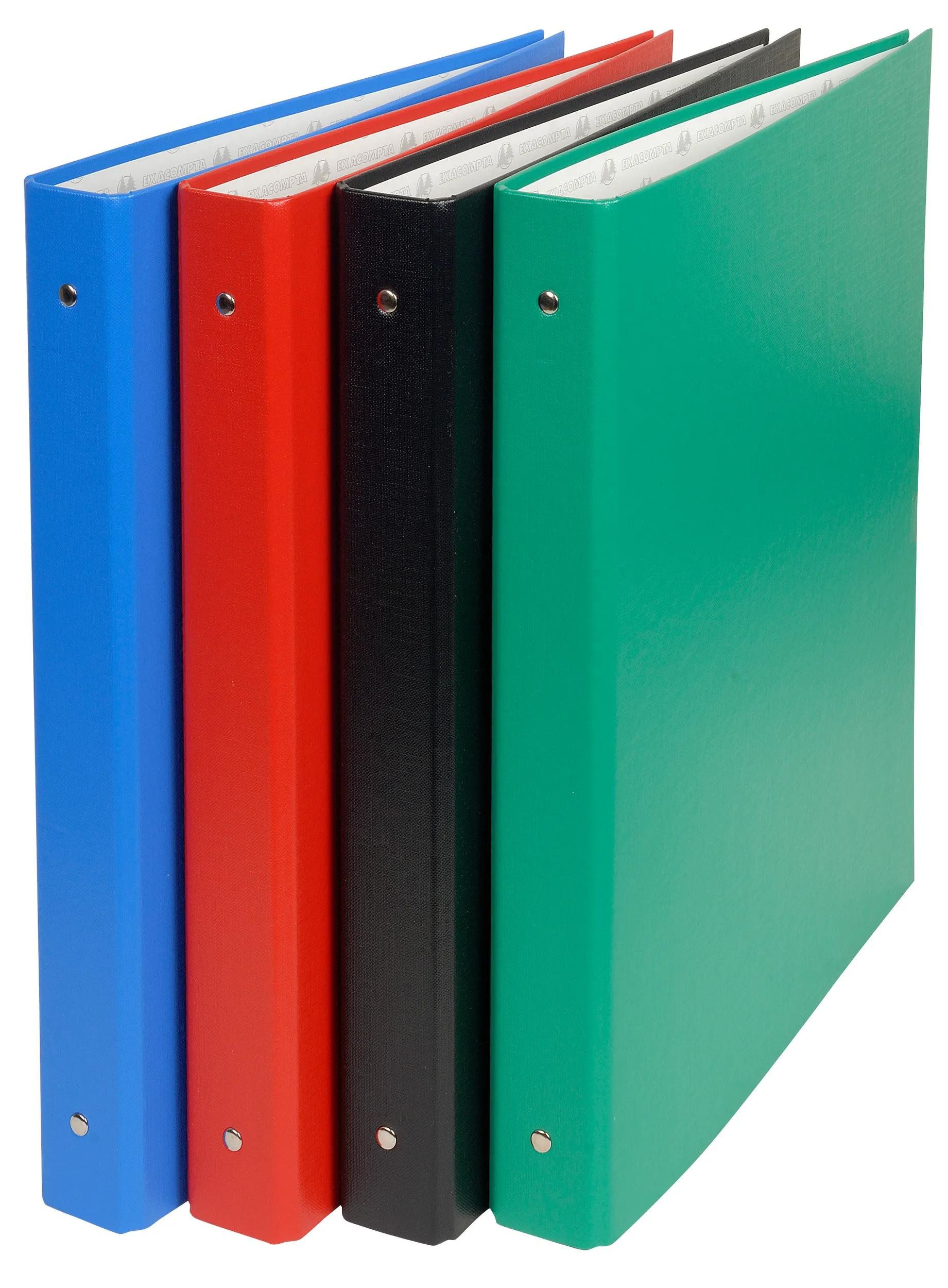 Ringbuchmappe 10x Ringbuch Karton PVC 4Ring 30mm Rücken 40mm A4 sortiert 52432E