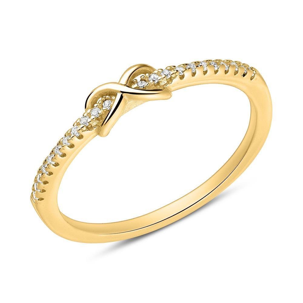 Unique Silberring Ring 925er Silber vergoldet Unendlichkeitssymbol SR0309