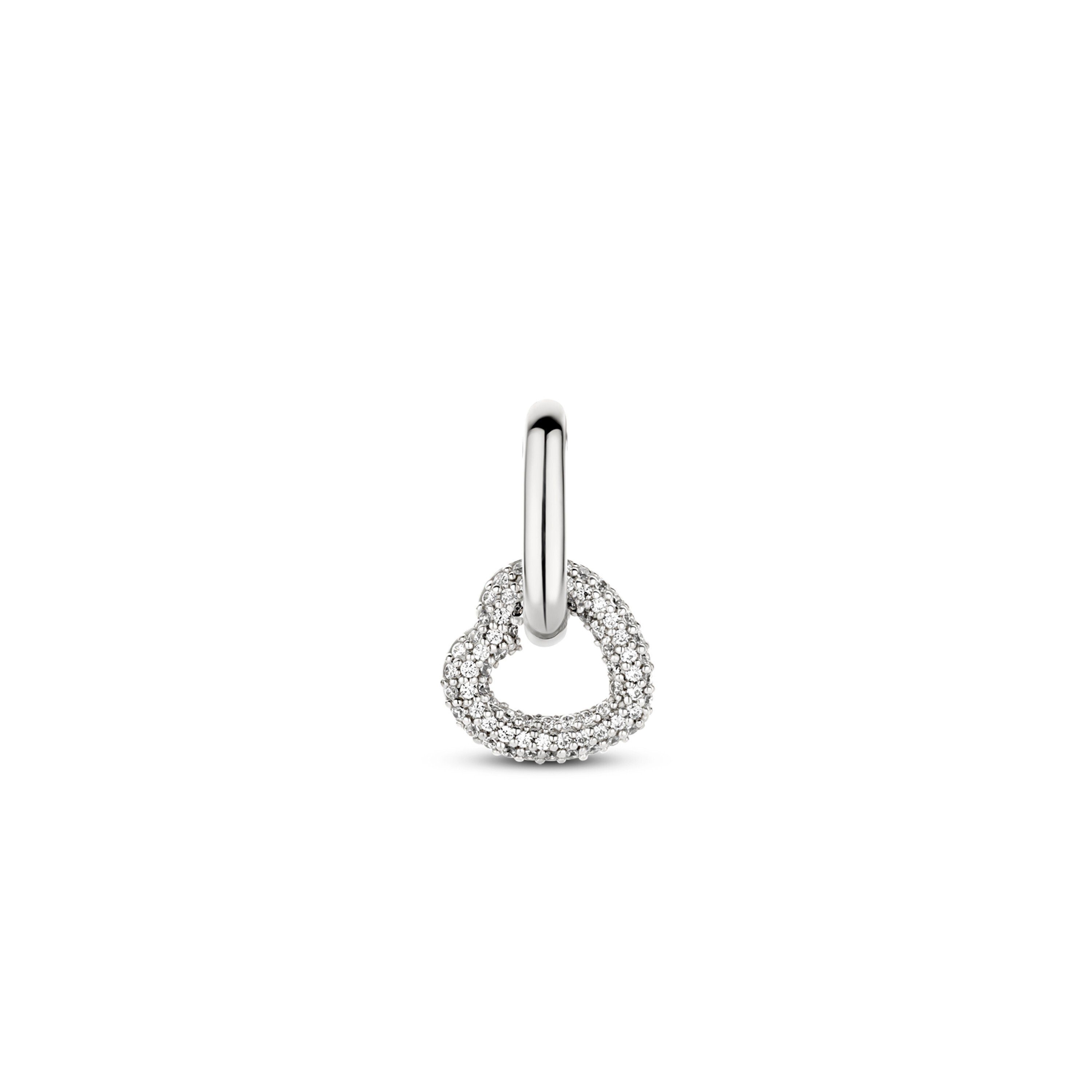 TI SENTO - Milano Paar Ohrstecker The Heart Pendant Creole 925er Sterlingsilber