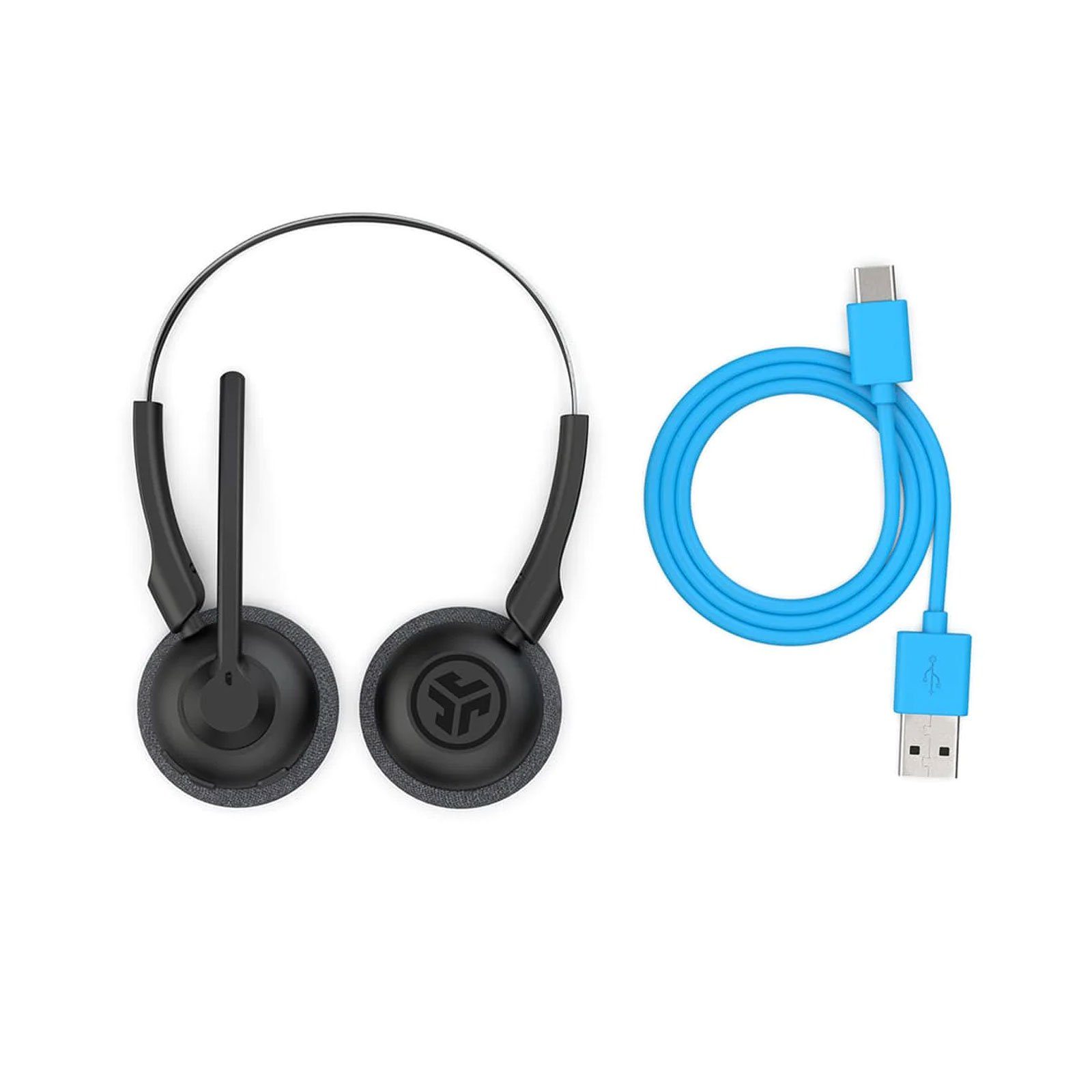 GO Mikrofon, Noise Cancelling Schwarz MEMS USB-C, Wireless Work Ladecase) Jlab Over-Ear-Kopfhörer Bluetooth, (Kabellos, Pop