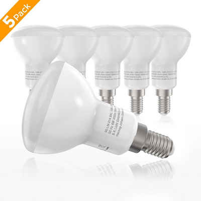 B.K.Licht LED-Leuchtmittel, E14, 5 St., Warmweiß, LED-Lampe Glühbirne 6 Watt 450 Lumen 2.700 Kelvin Energiesparlampe