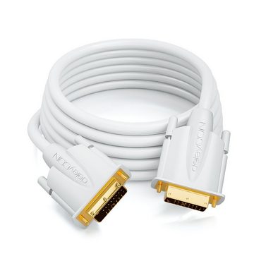 deleyCON deleyCON 3m DVI-D Kabel Dual Link 24+1 HDTV 2560x1080 FULL HD 1080p Video-Kabel