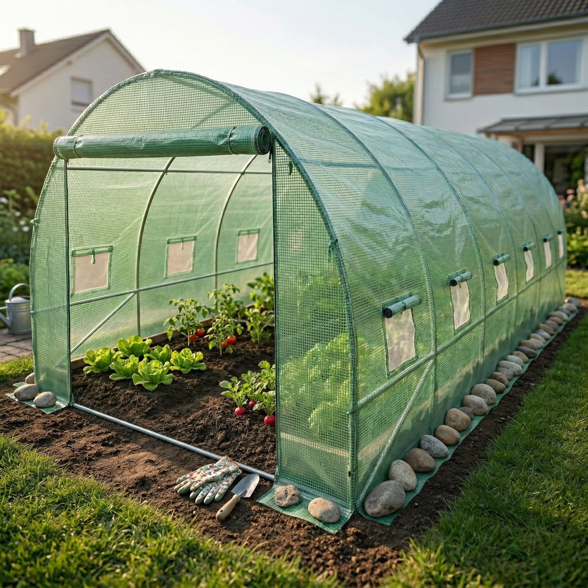 EDENIA Foliengewächshaus Großer Garten Folientunnel VERNA 3 x 6 m