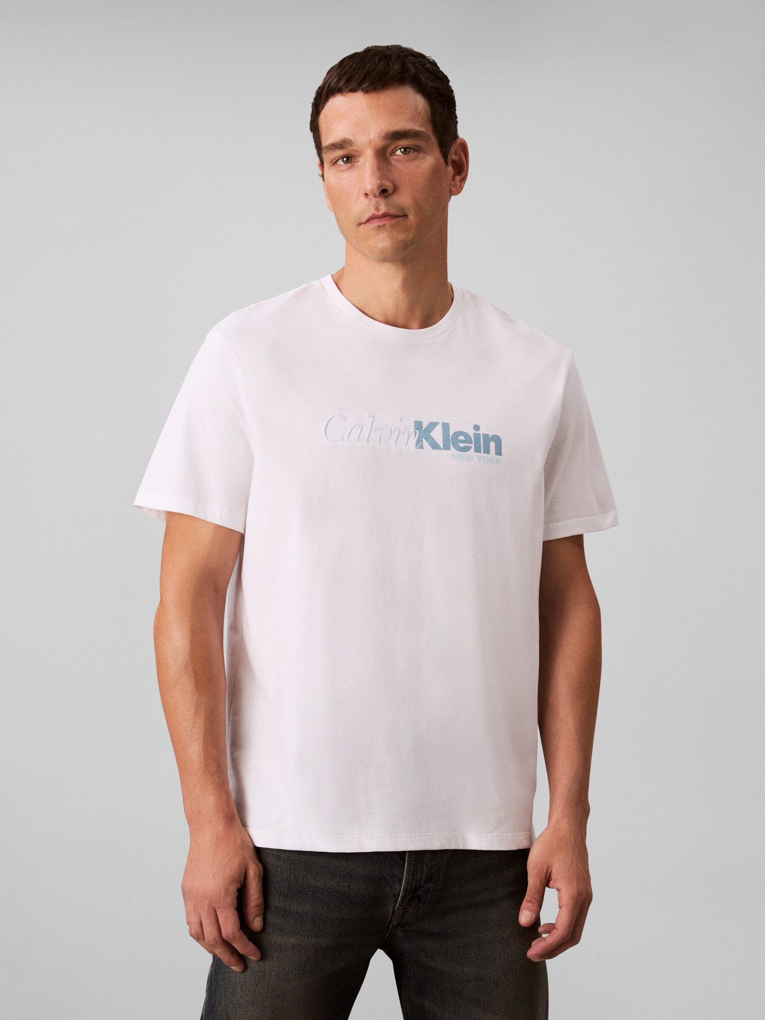 Calvin Klein Jeans T-Shirt SS 20S EU CALVIN CURSIVE GRAPHIC Mit Rundhalsausschnitt, regular fit