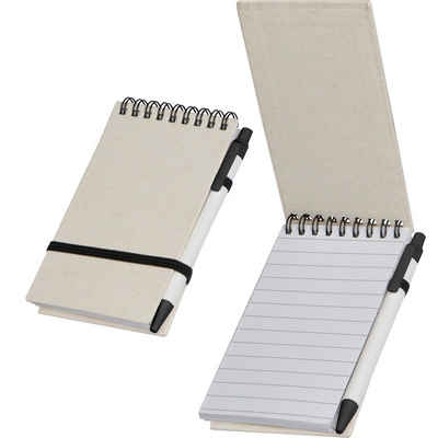 Livepac Office Kugelschreiber Schreibblock / Spiral-Notizbuch mit Kugelschreiber / 140 linierte Seit
