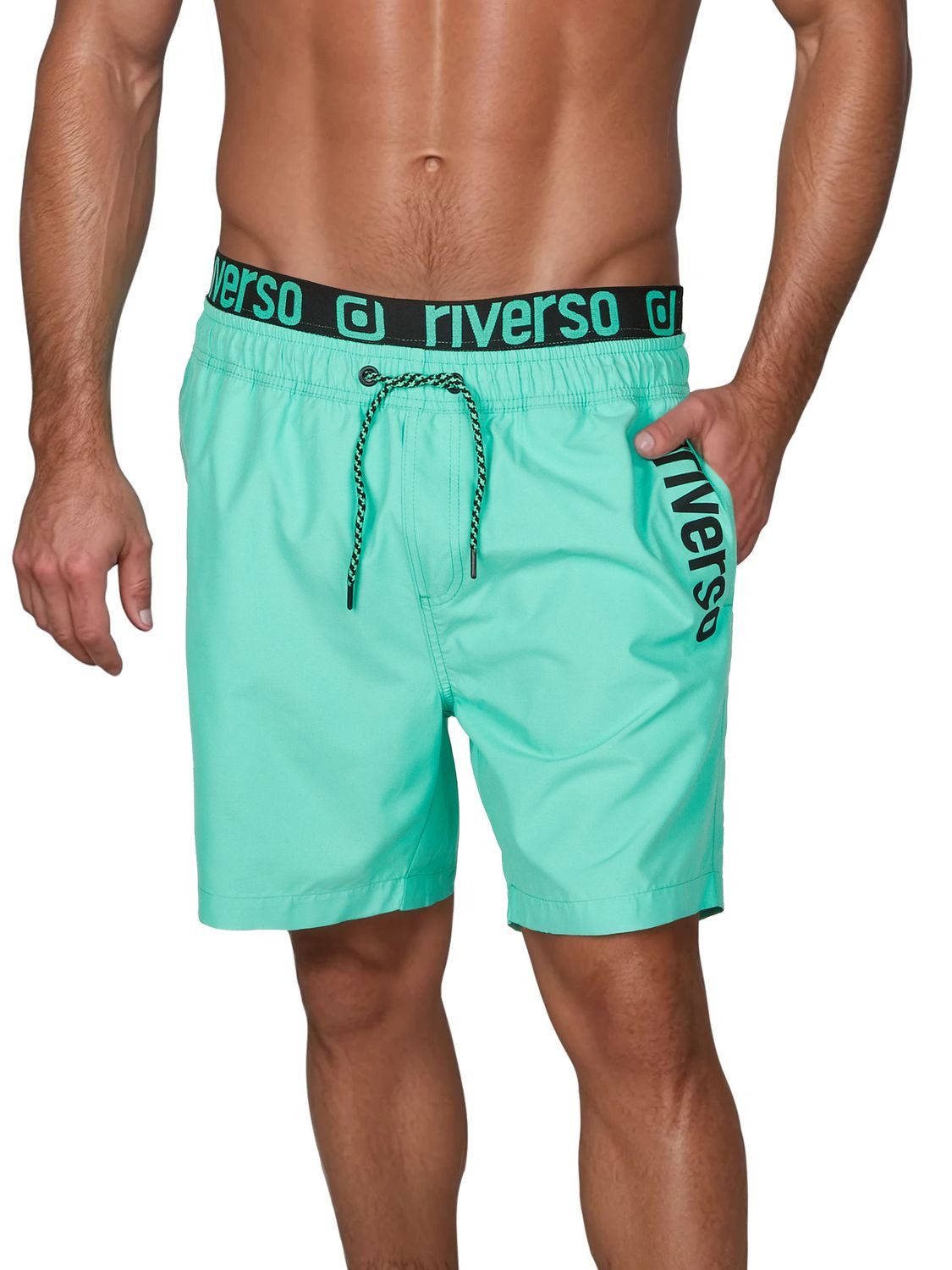 riverso Badeshorts Herren Badehose RIVBobby Regular Fit (1-St) Sportshorts mit Kordelzug