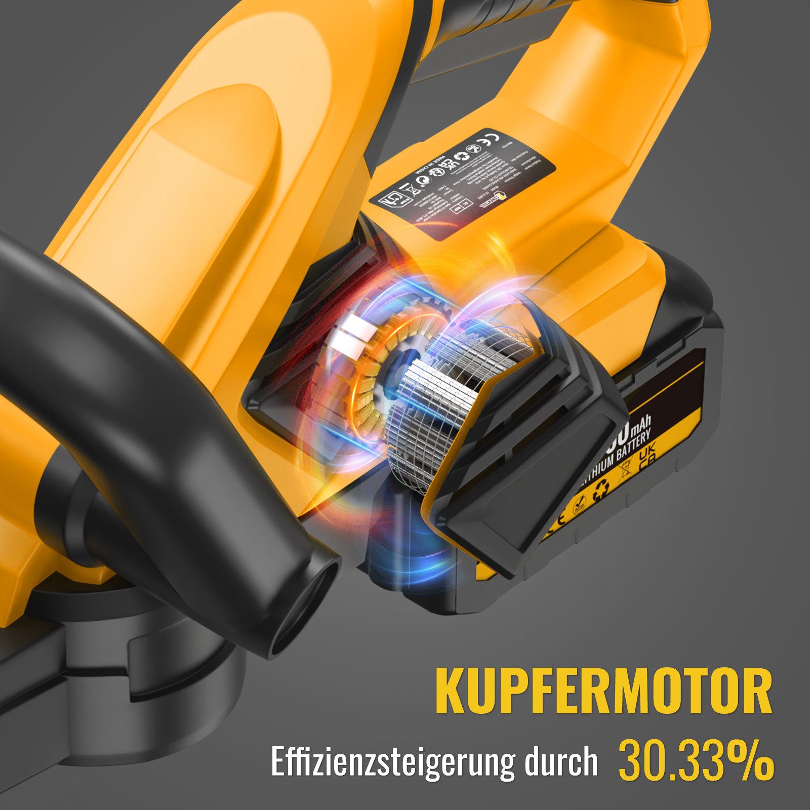 CONENTOOL Akku-Heckenschere LLJ003, 21V, 1000W Kupfermotor, (Set, Inkl. 2×4,0Ah Akkus und Schnellladegerät), 56 cm Schnittlänge, 2×4,0Ah Akku, Rostfreie Klinge, Heckenschneider