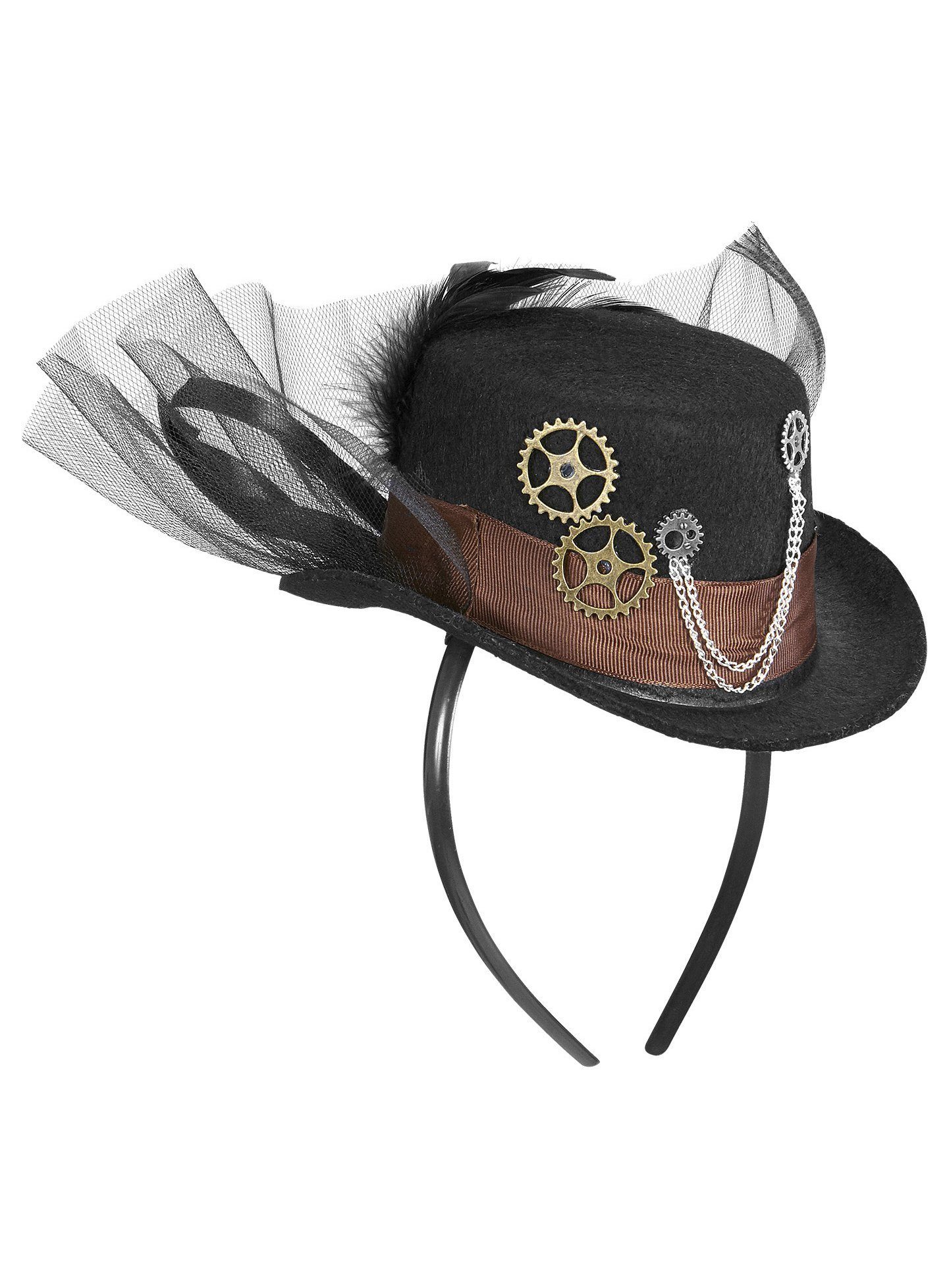 Kostüm Mini-Zylinder mit Zahnrädern - Fasching Halloween