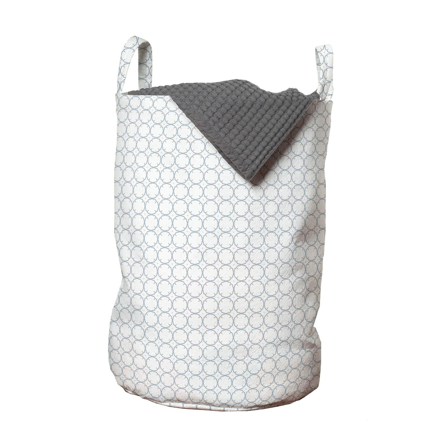 Abakuhaus Wäschesäckchen Wäschekorb mit Griffen Kreise Geometrisch und Kordelzugverschluss Plus-Shapes Waschsalons, für