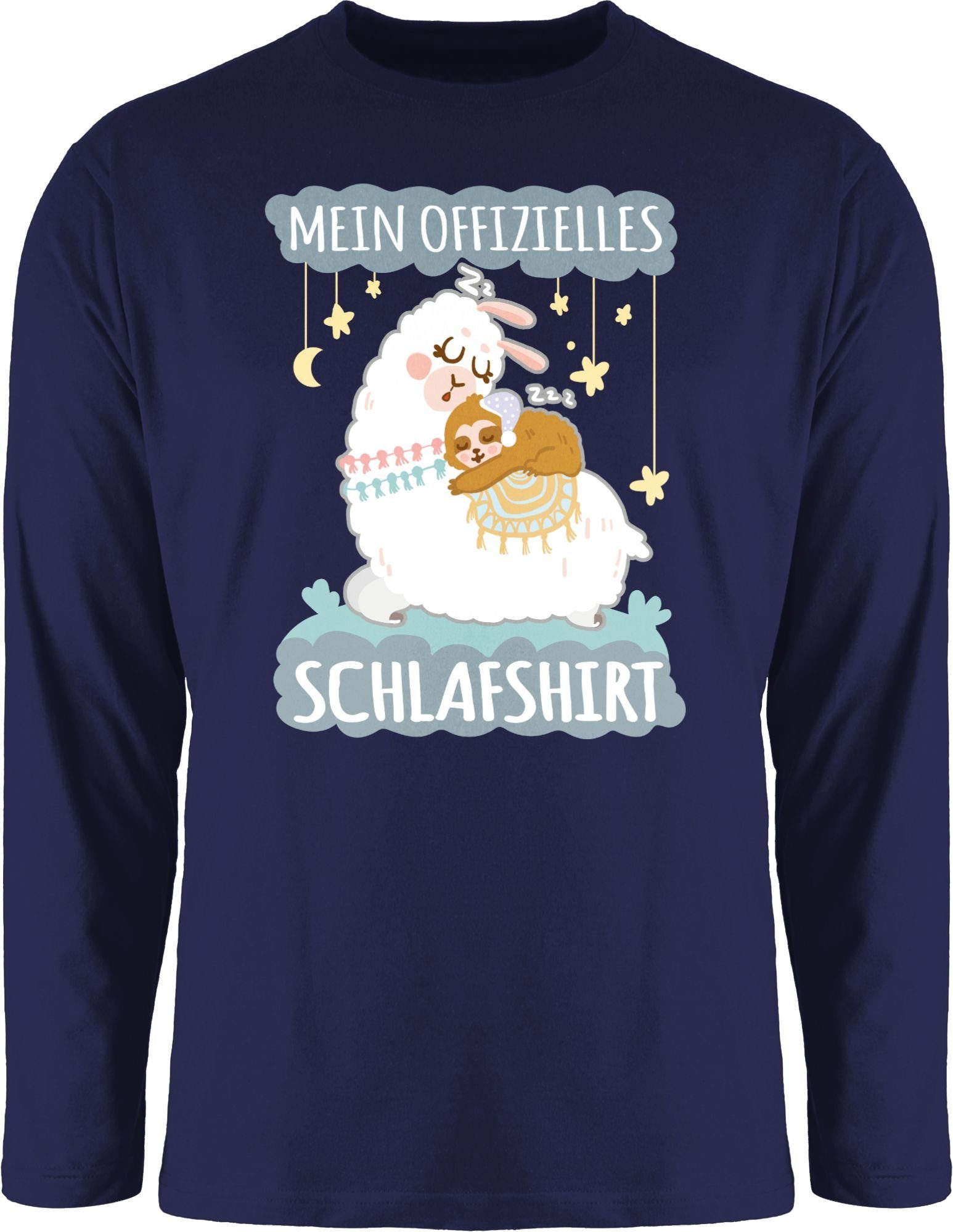 Shirtracer Rundhalsshirt Mein offizielles Schlafshirt - Lama und Faultier - günstig online kaufen