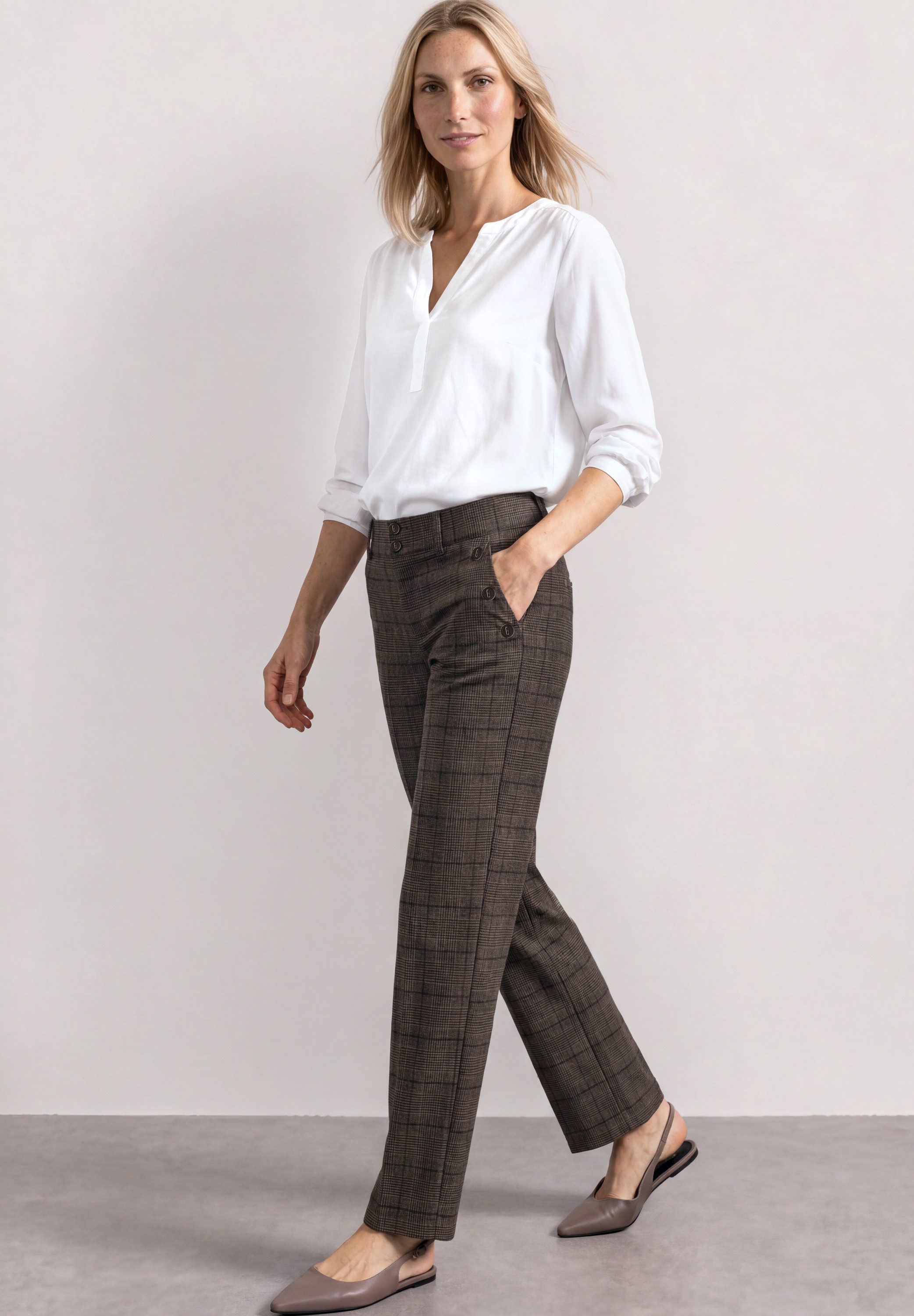STREET ONE Stoffhose High Waist