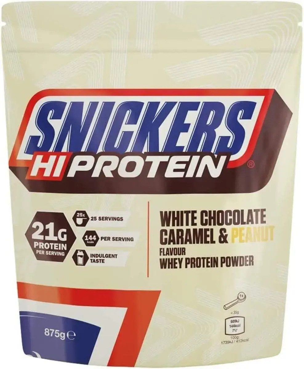 MARS inc. Snickers White Protein Powder - White Chocolate Caramel Peanut - 875g Pulver, 875 g, Pulver
