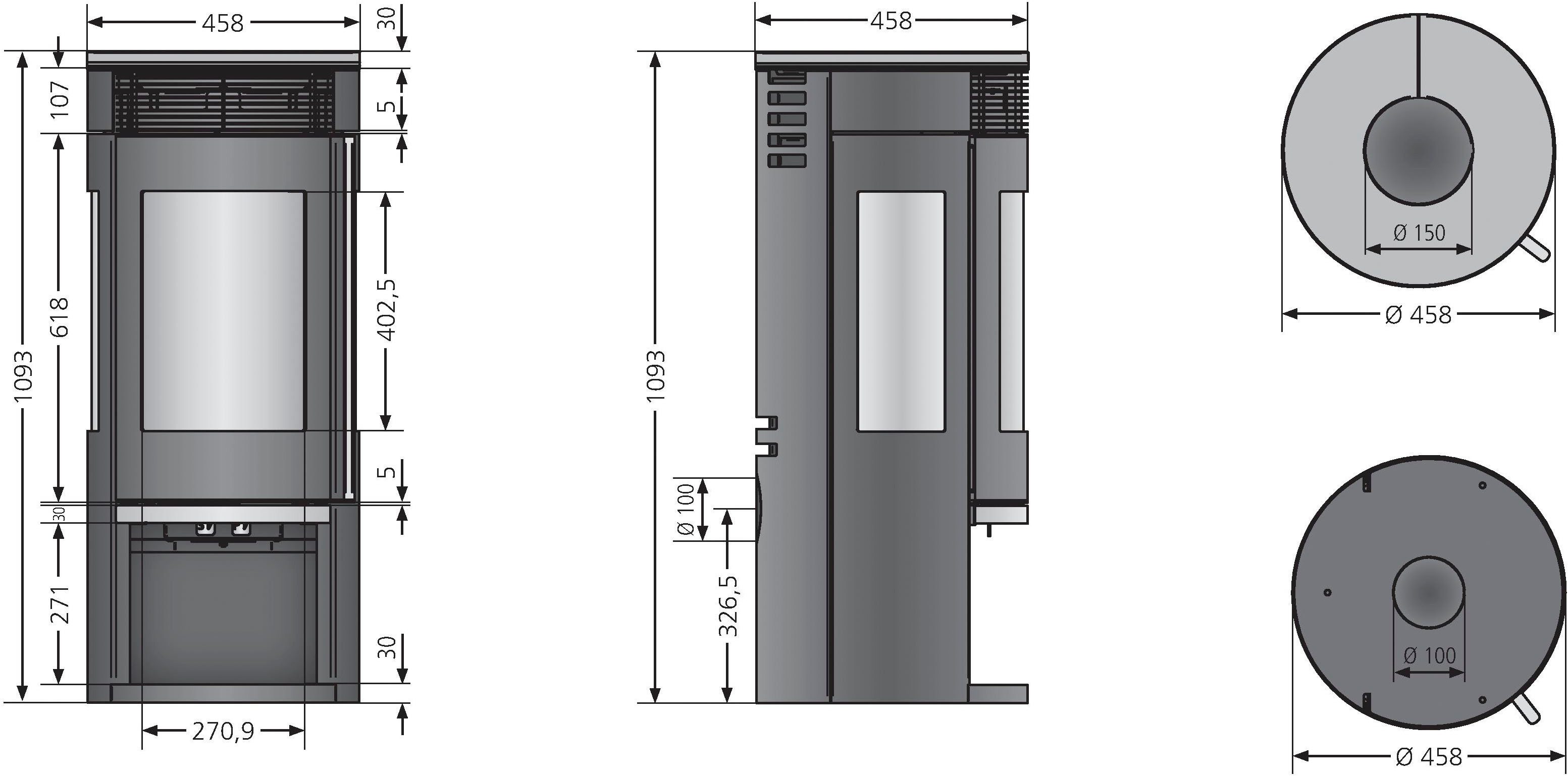 Oranier Kaminofen »Rota Tre 2.0«, 5,5 kW, Zeitbrand günstig online kaufen