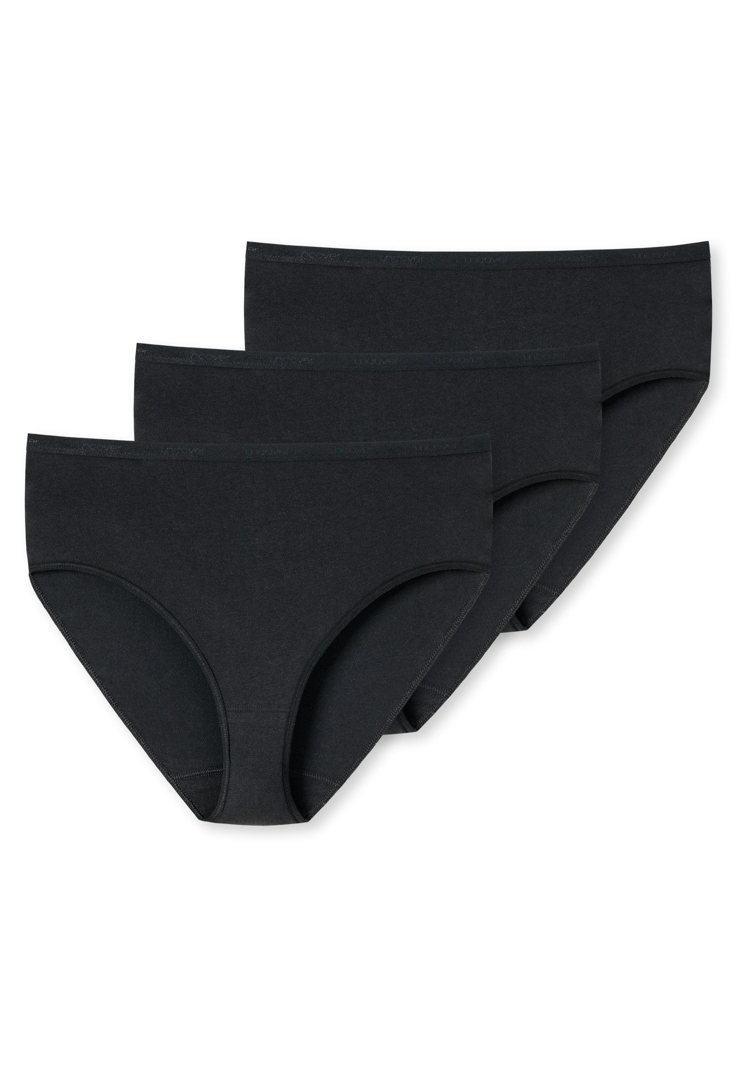 uncover by SCHIESSER Midislip Uncover Cotton (3er Pack) weich, elastisch, Basic, Cotton-Mix
