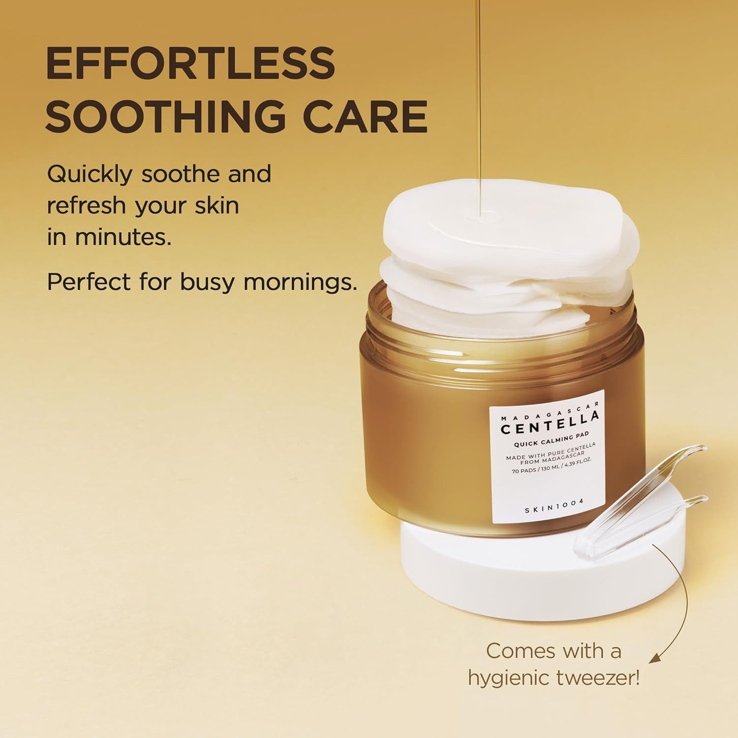 SKIN1004 Gesichtsreinigungstücher Madagascar Centella Quick Calming Pad, 70-tlg.
