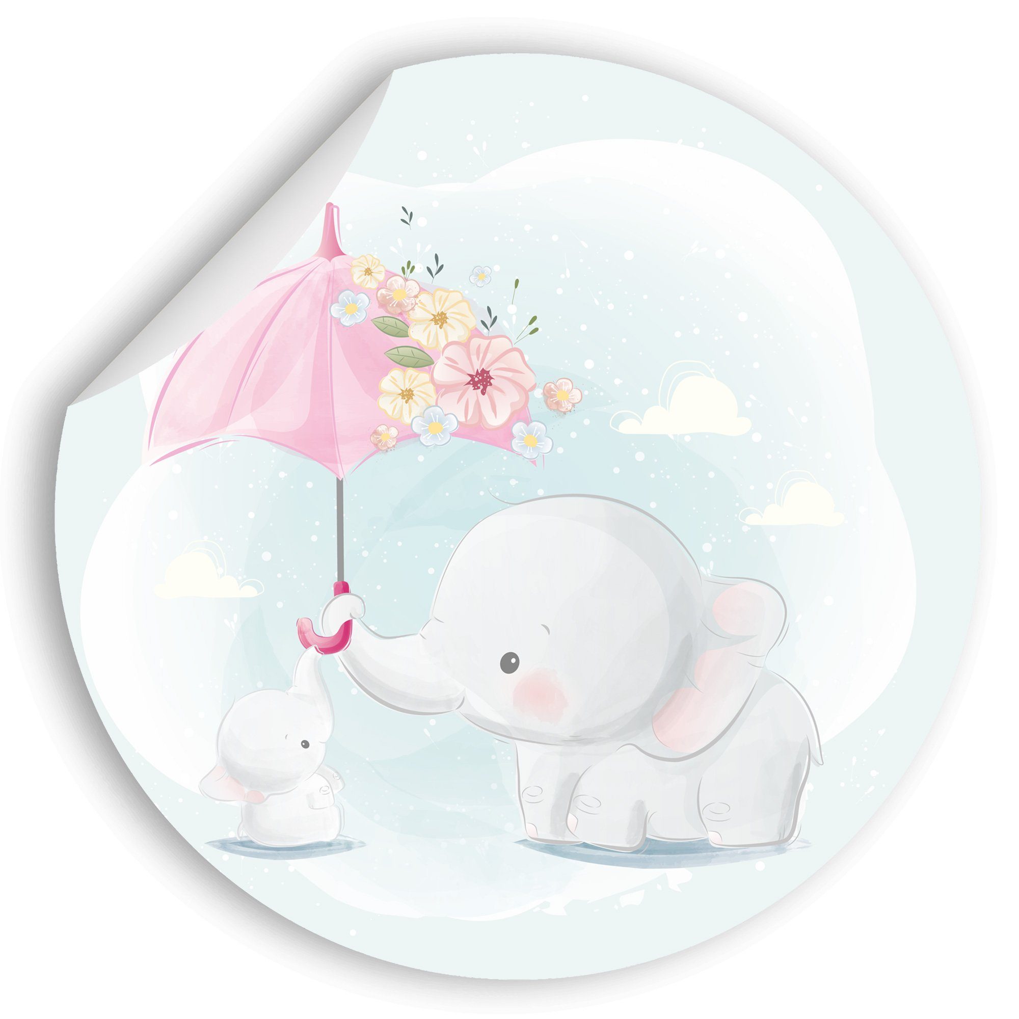 WallSpirit Wandsticker Motive für Kinder - Rund, Selbstklebend, rückstandslos abziehbar