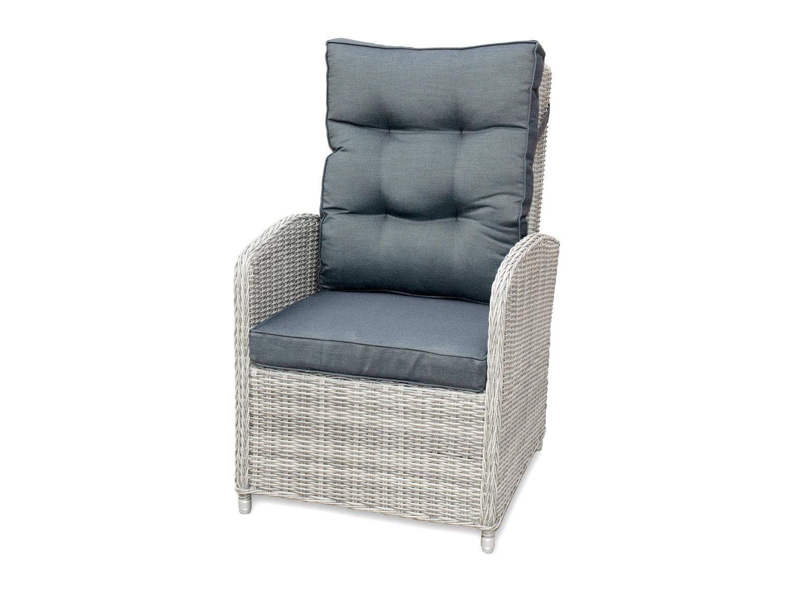 bellavista - Home&Garden® Gartenlounge-Set Polyrattan Lounge-Set Monte Carlo 4-teilig grau Aluminium, (Set, 4-tlg., für 4 Personen), grau, Polyrattan, für 4 Personen, wetterfest - Garten, Terrasse
